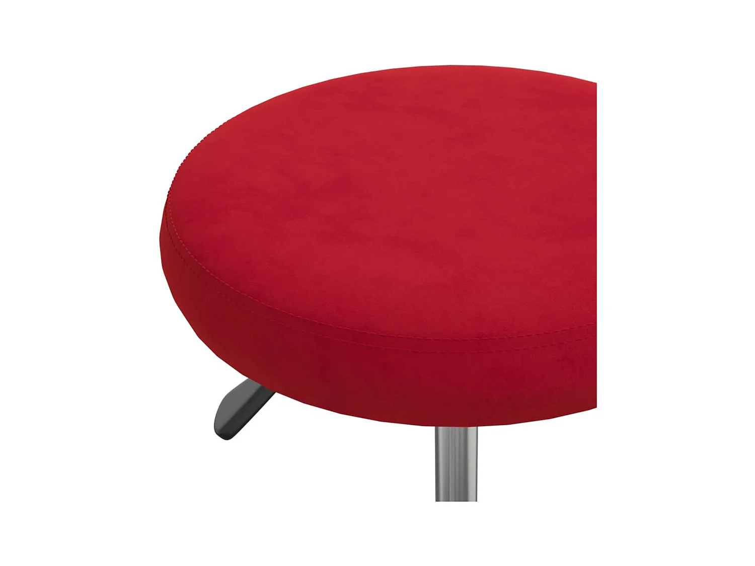 Chaise pivotante de bureau Rouge bordeaux Velours