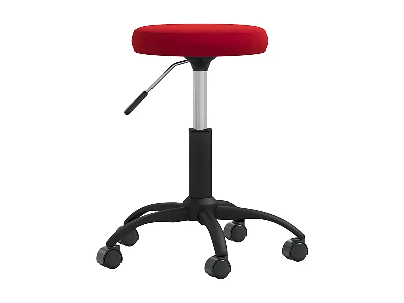 Chaise pivotante de bureau Rouge bordeaux Velours