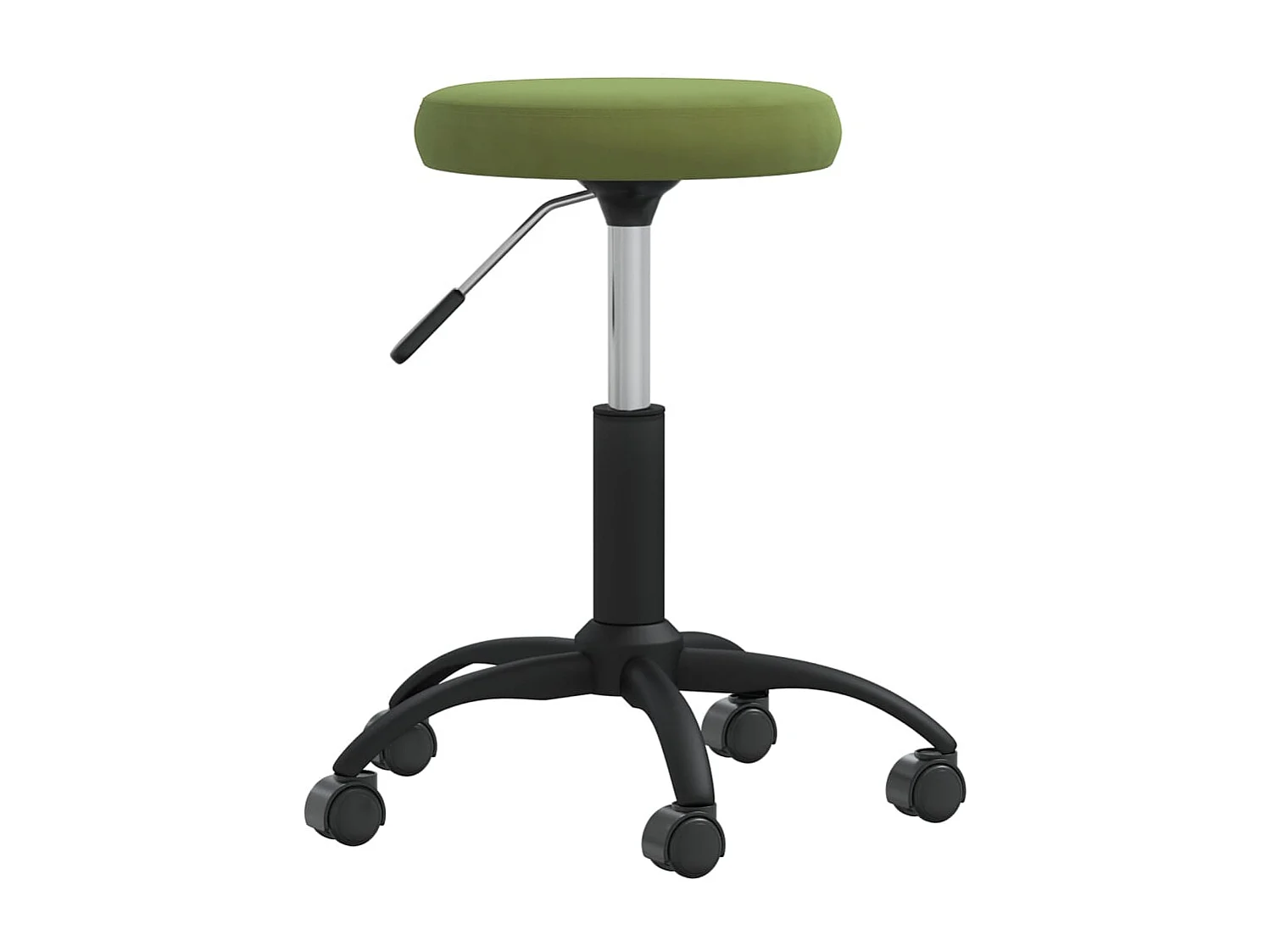 Chaise pivotante de bureau Vert clair Velours