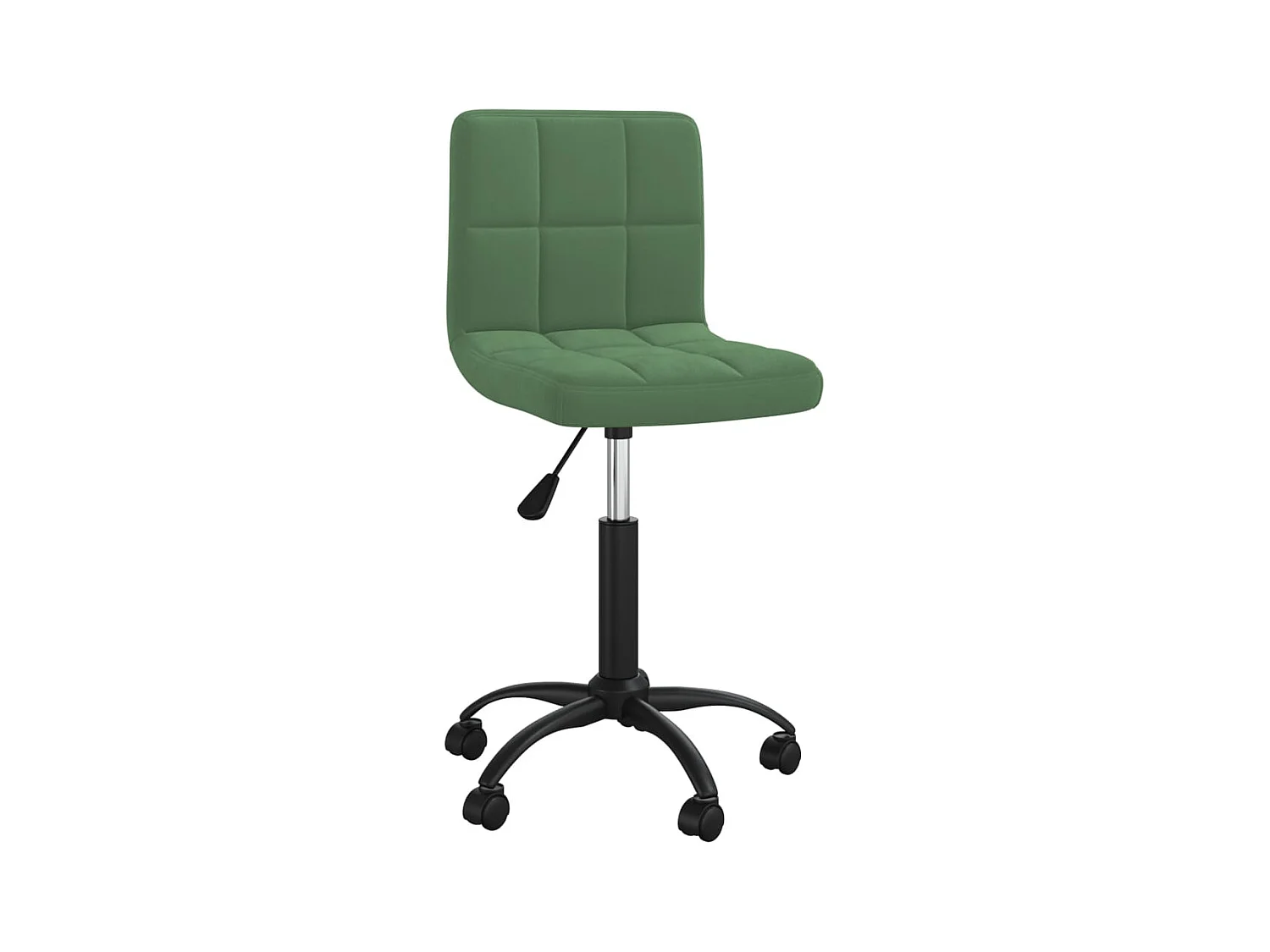 Chaise pivotante de bureau Vert foncé Velours