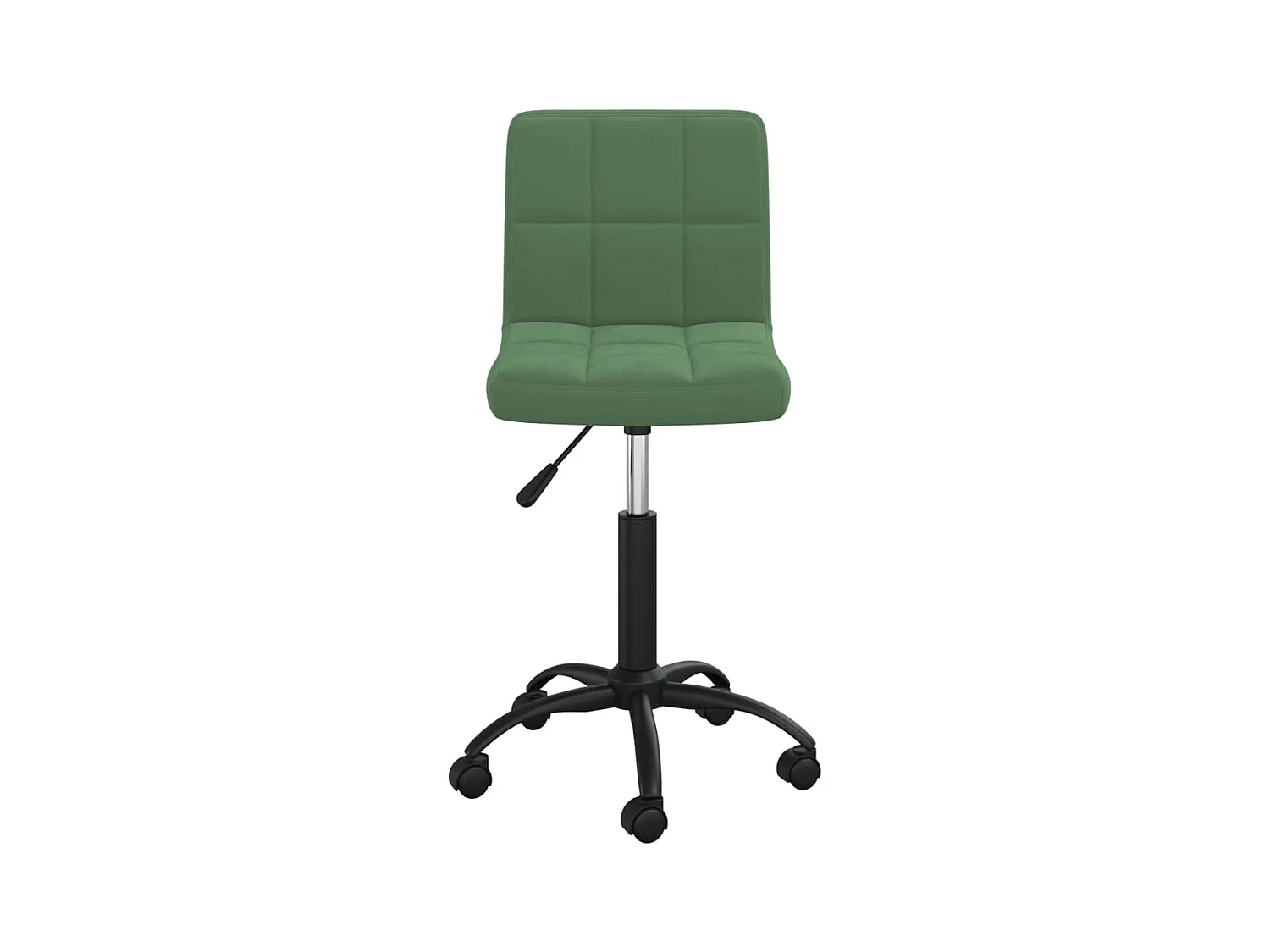 Chaise pivotante de bureau Vert foncé Velours