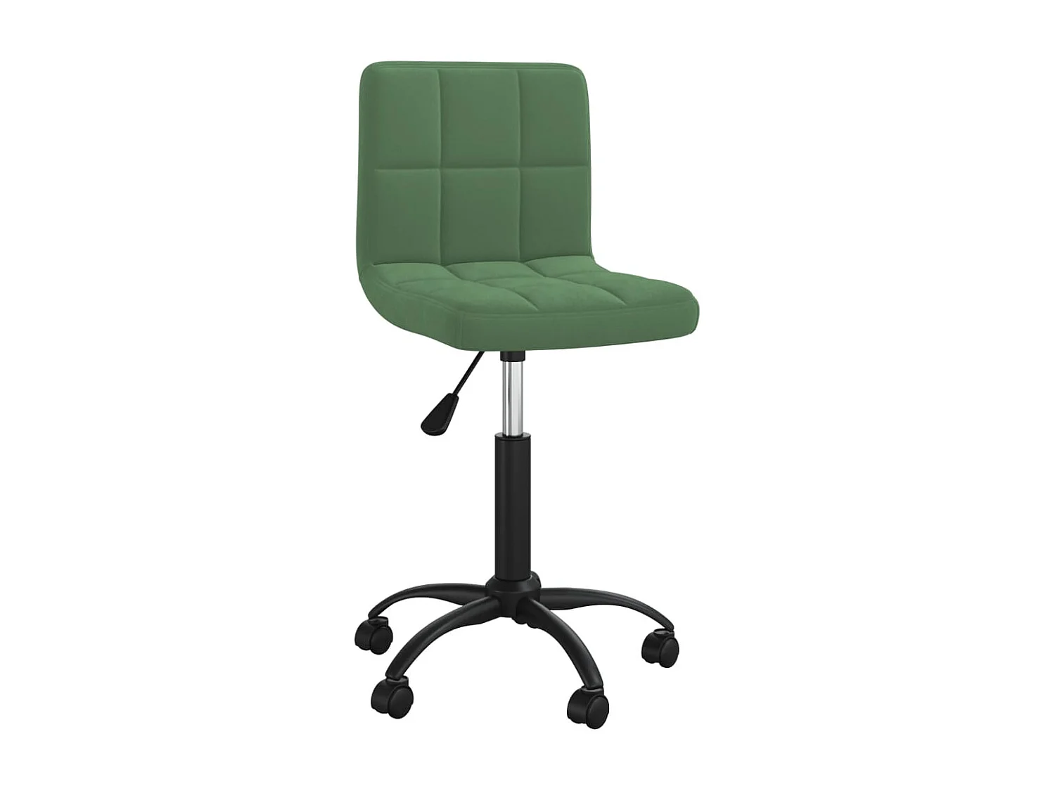 Chaise pivotante de bureau Vert foncé Velours