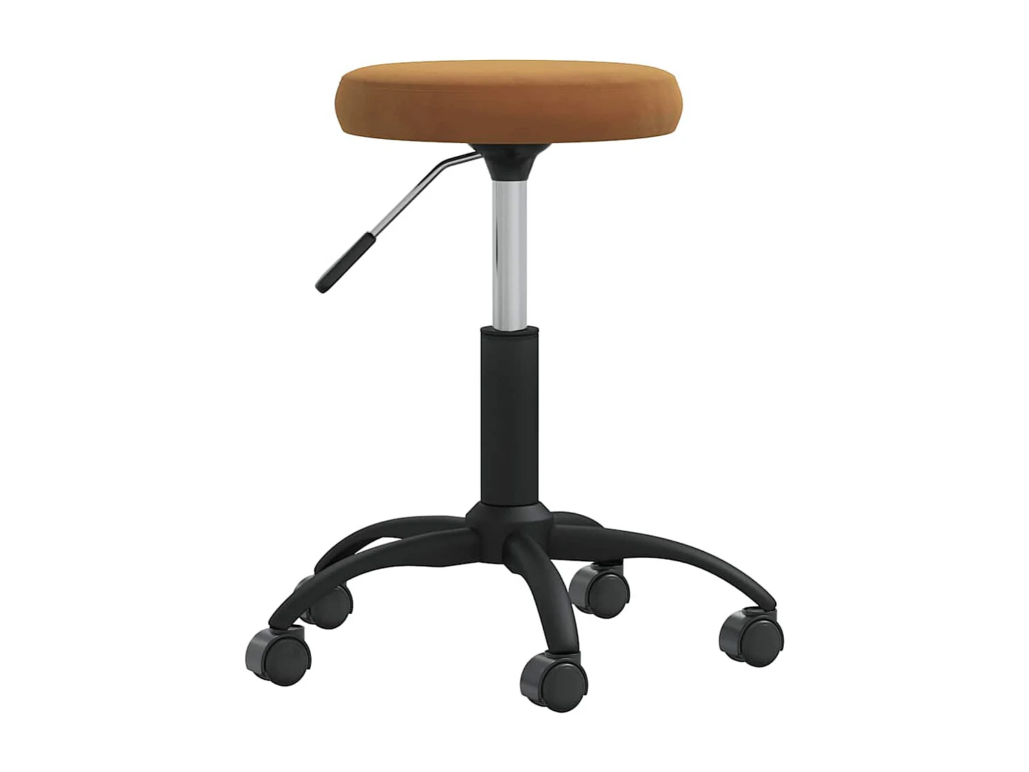 Chaise de bureau pivotante marron velours