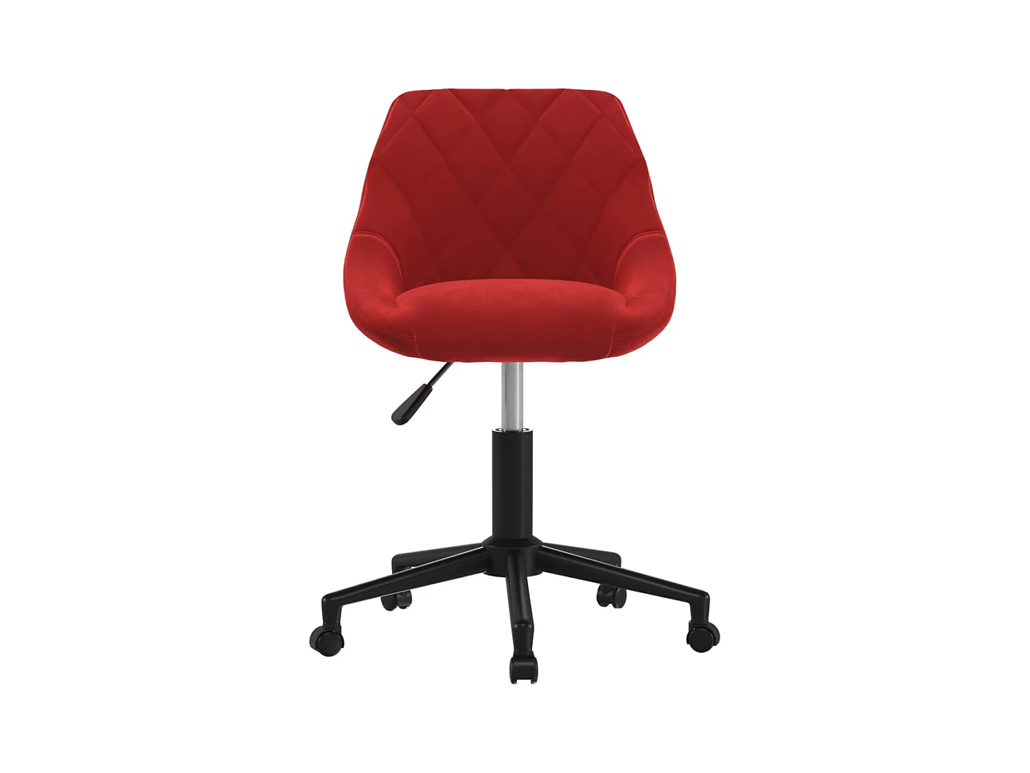 Chaise pivotante de bureau Rouge bordeaux Velours