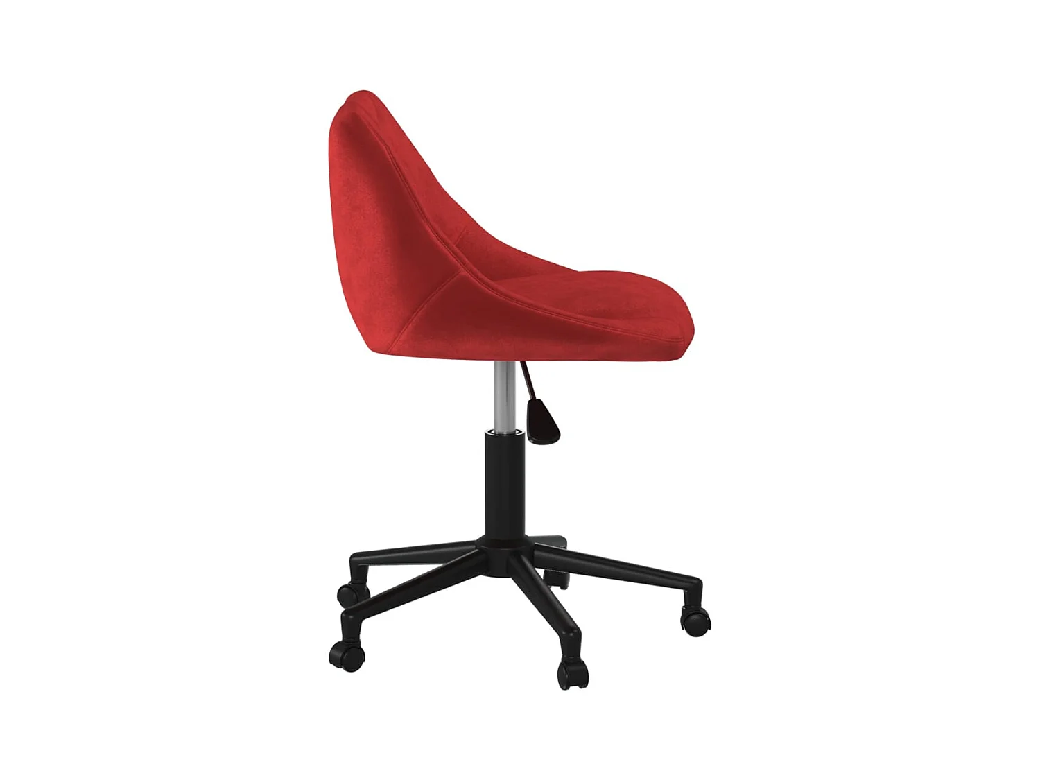 Chaise pivotante de bureau Rouge bordeaux Velours