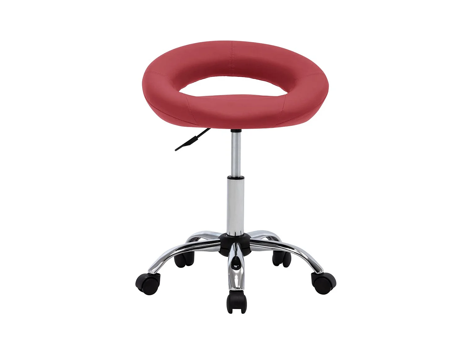 Chaise de travail roulante Rouge bordeaux Similicuir