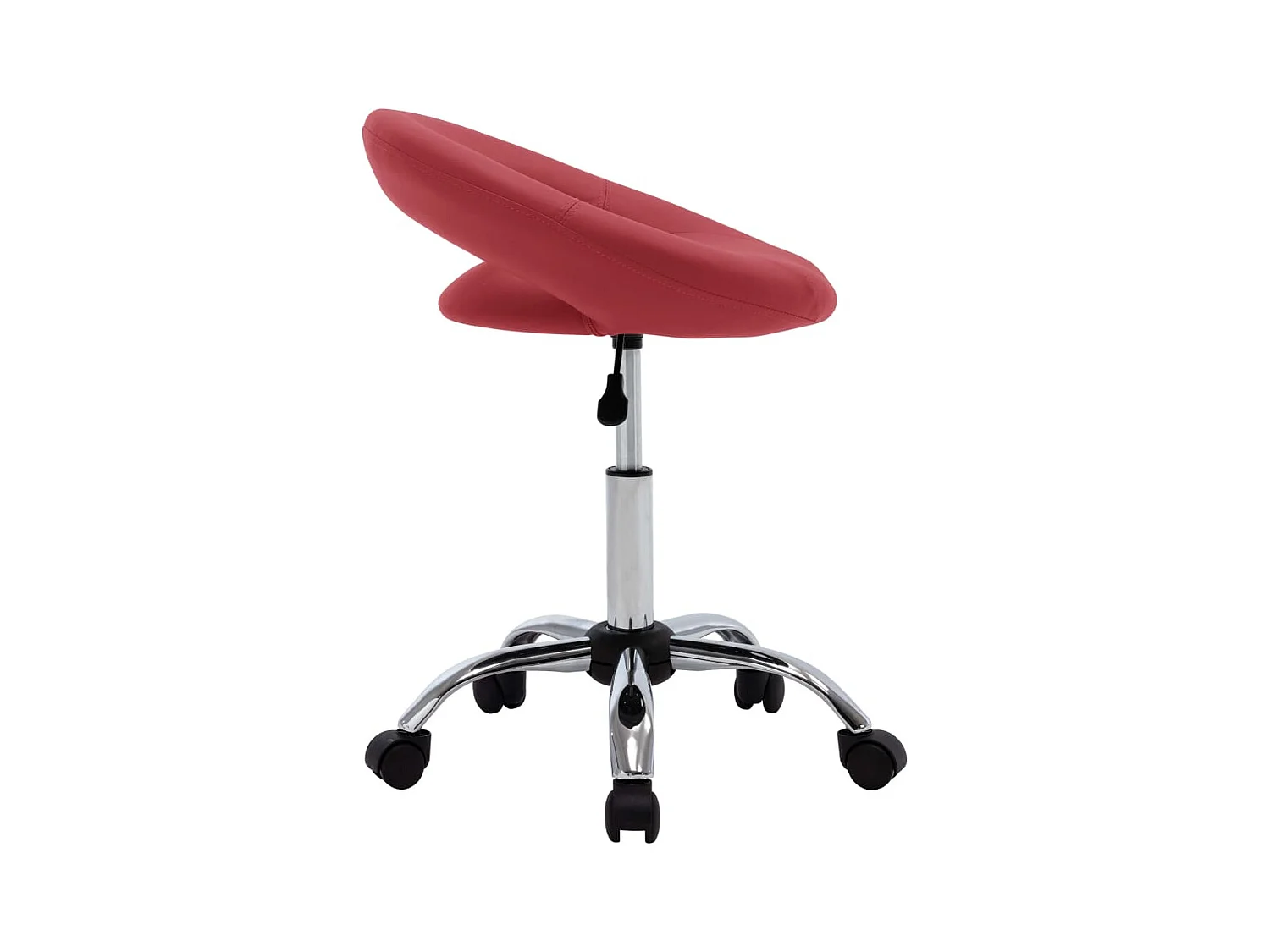 Chaise de travail roulante Rouge bordeaux Similicuir
