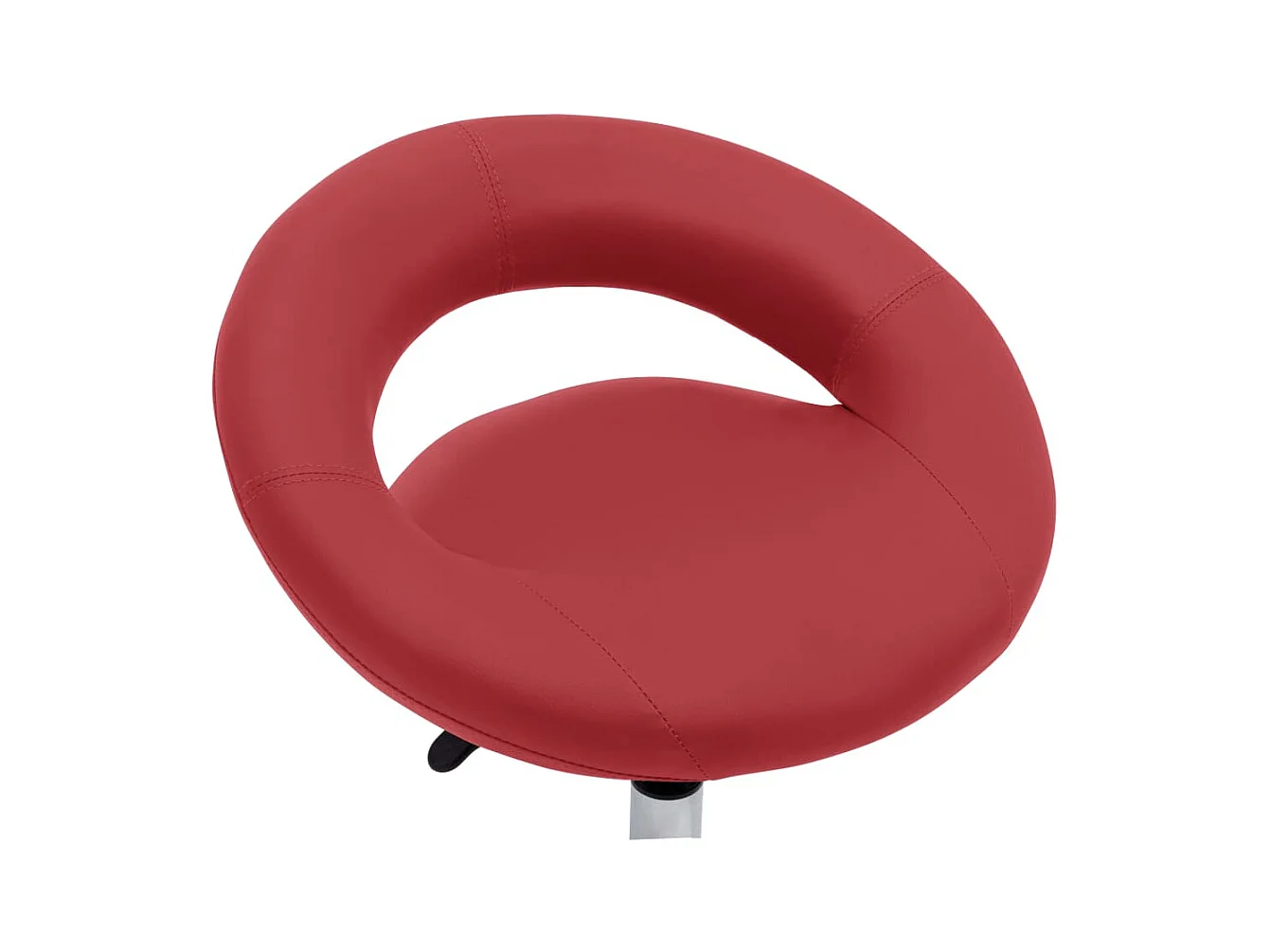 Chaise de travail roulante Rouge bordeaux Similicuir