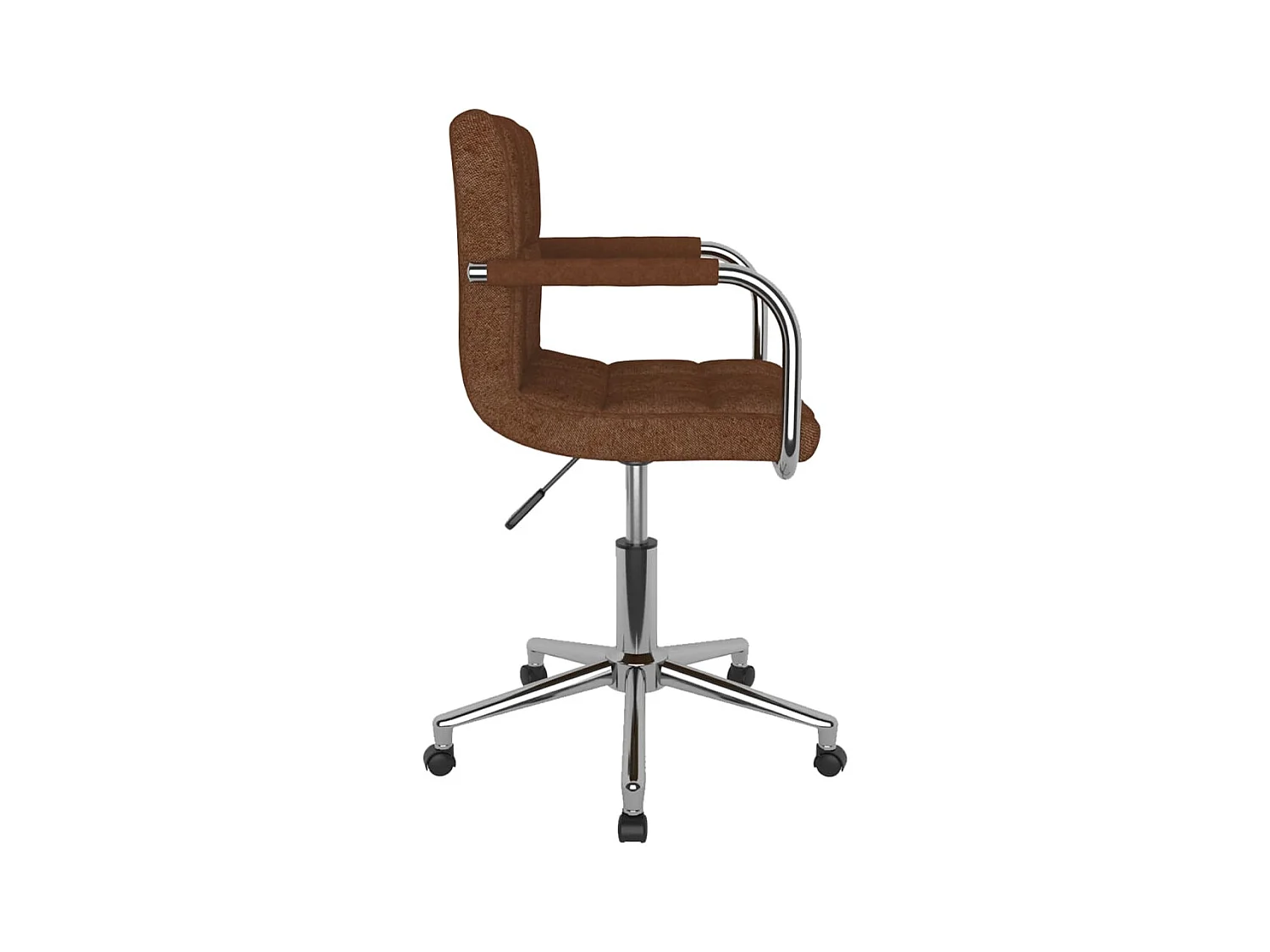 Chaise pivotante de bureau Marron Tissu