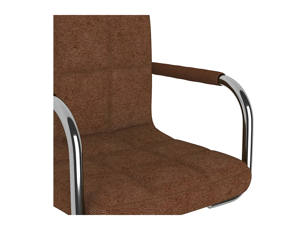 Chaise pivotante de bureau Marron Tissu