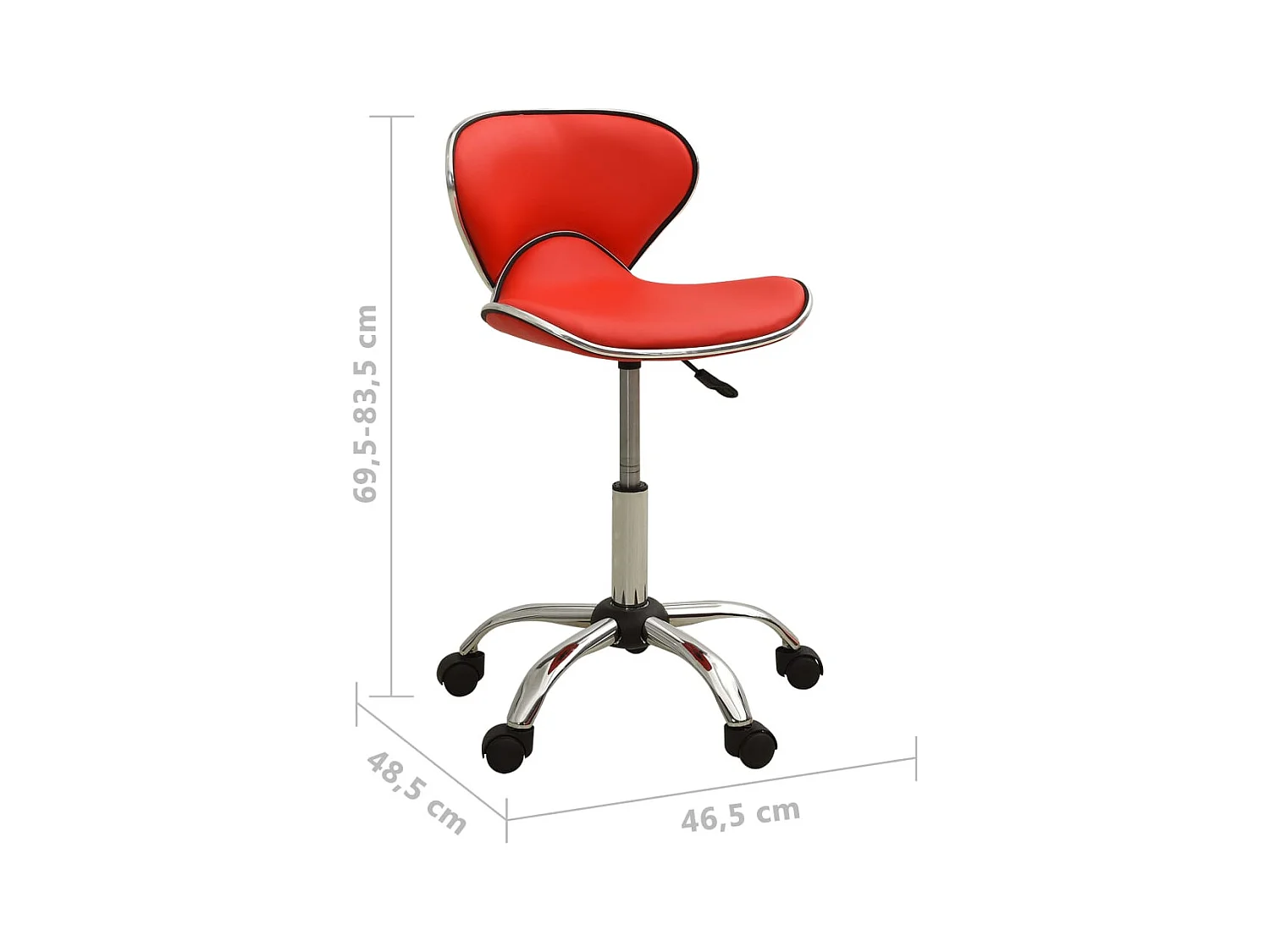 Chaise de bureau Rouge Similicuir