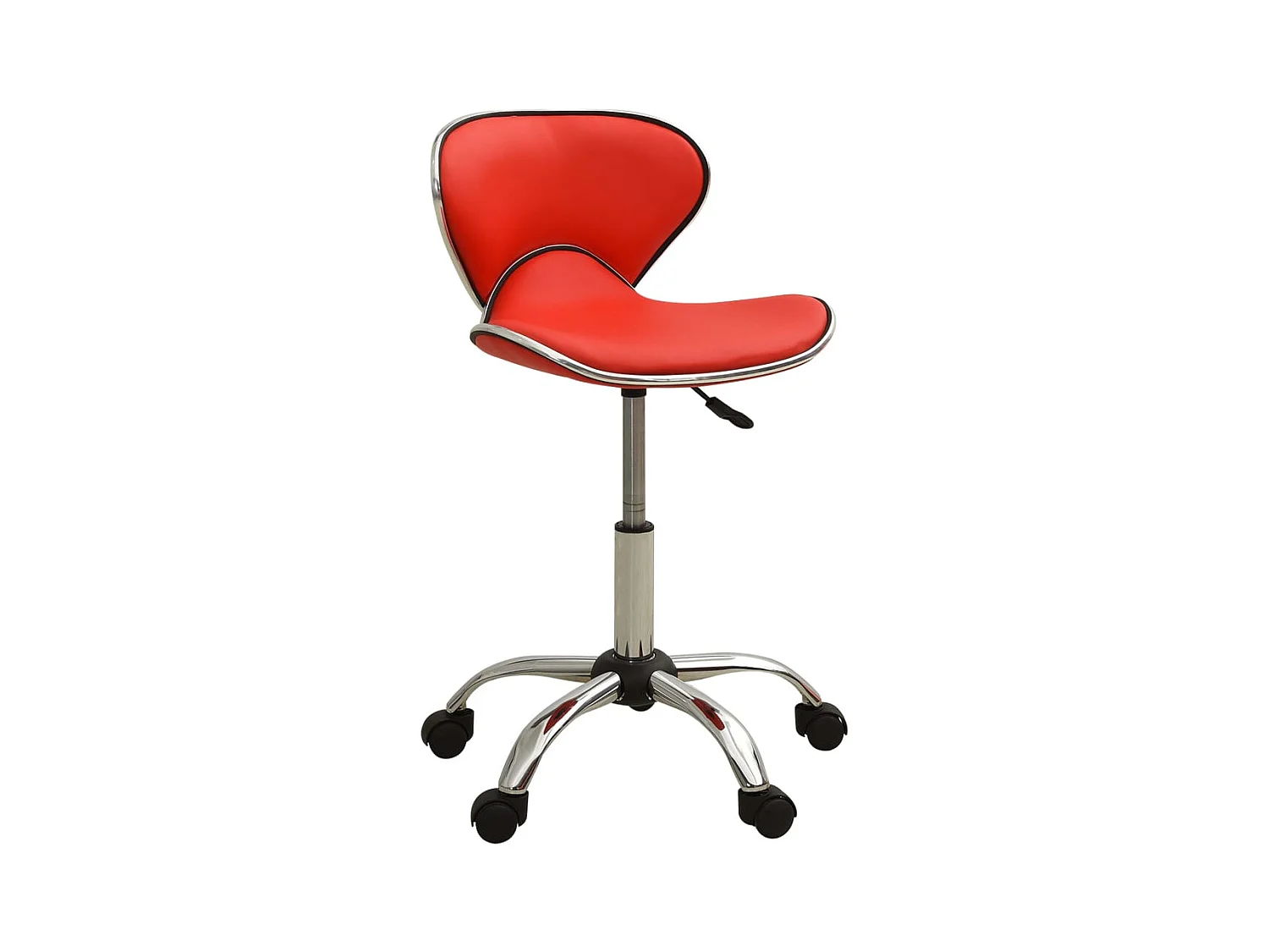 Kantoorstoel kunstleer rood