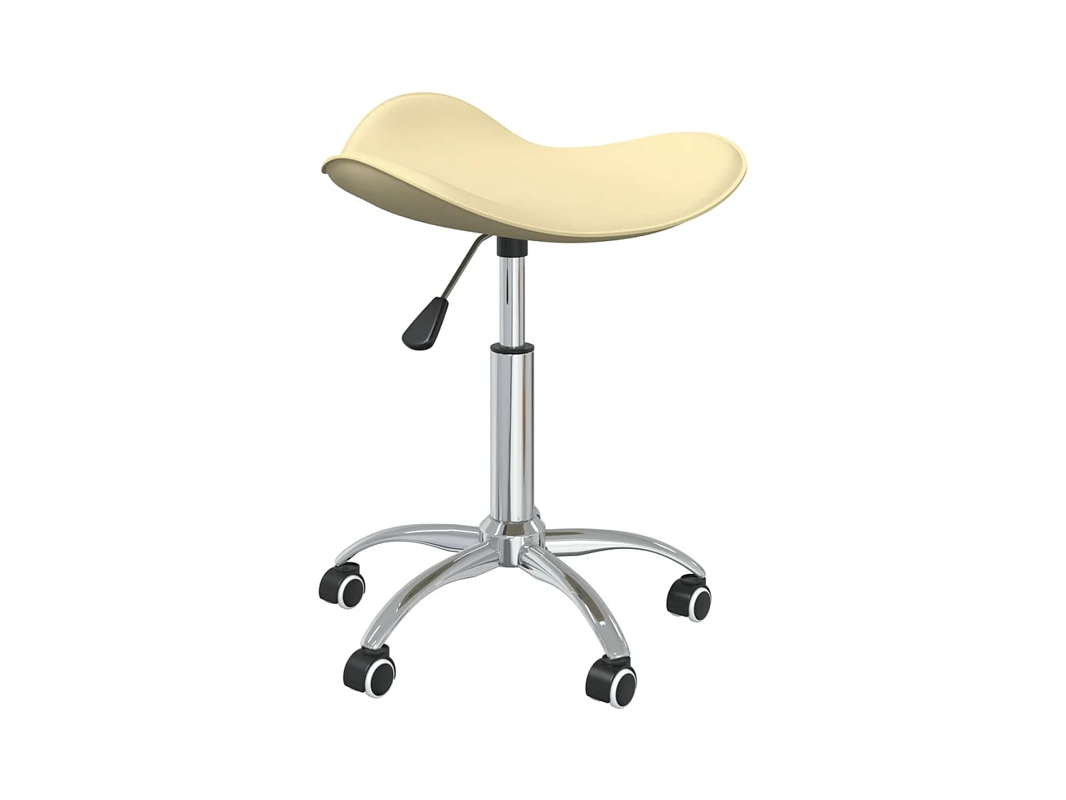 Chaise de bureau Crème Similicuir