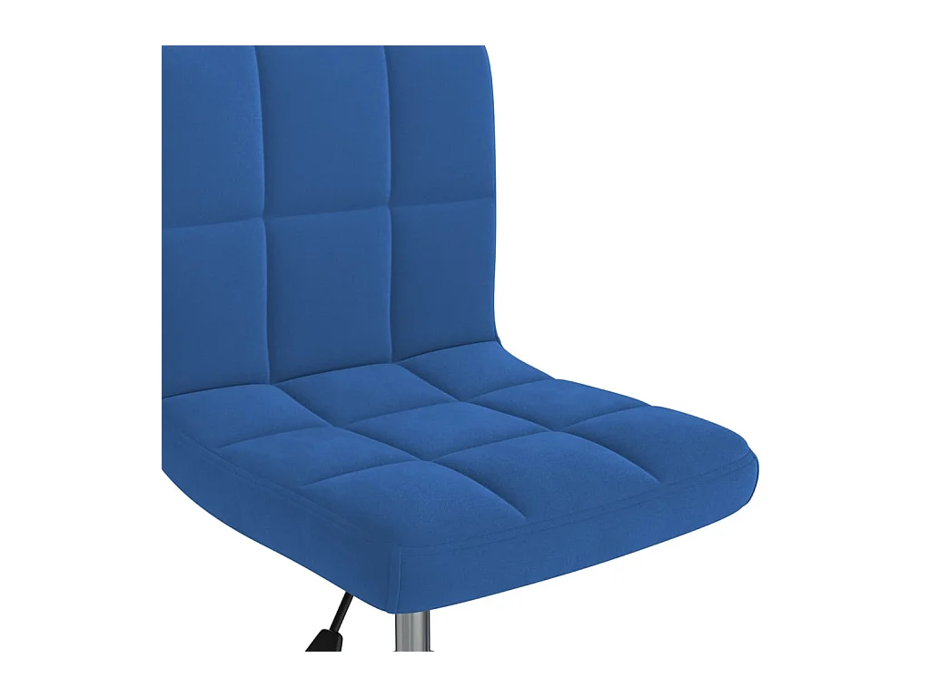 Chaise pivotante de bureau Bleu Velours