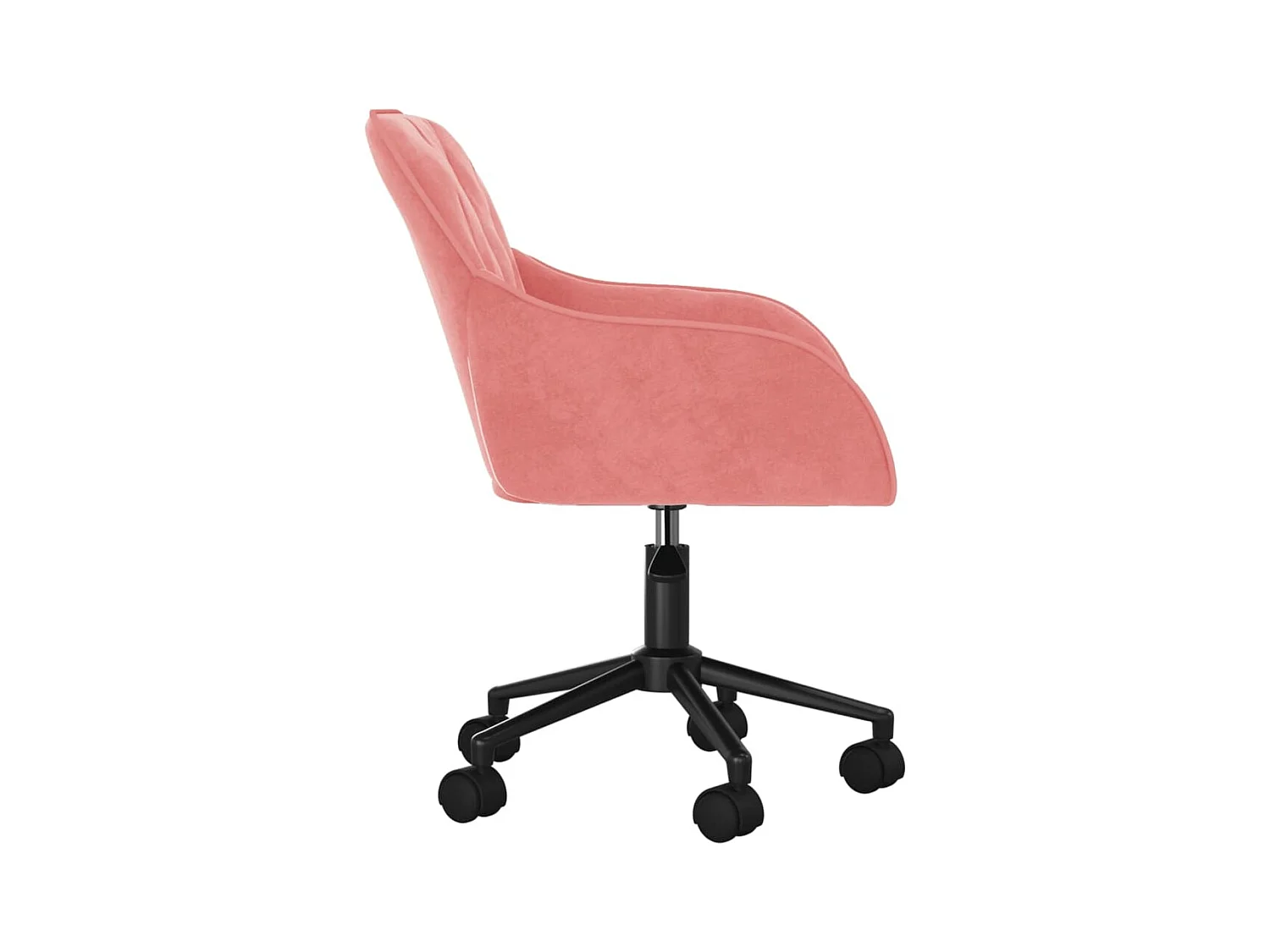 Chaise pivotante de bureau Rose Velours