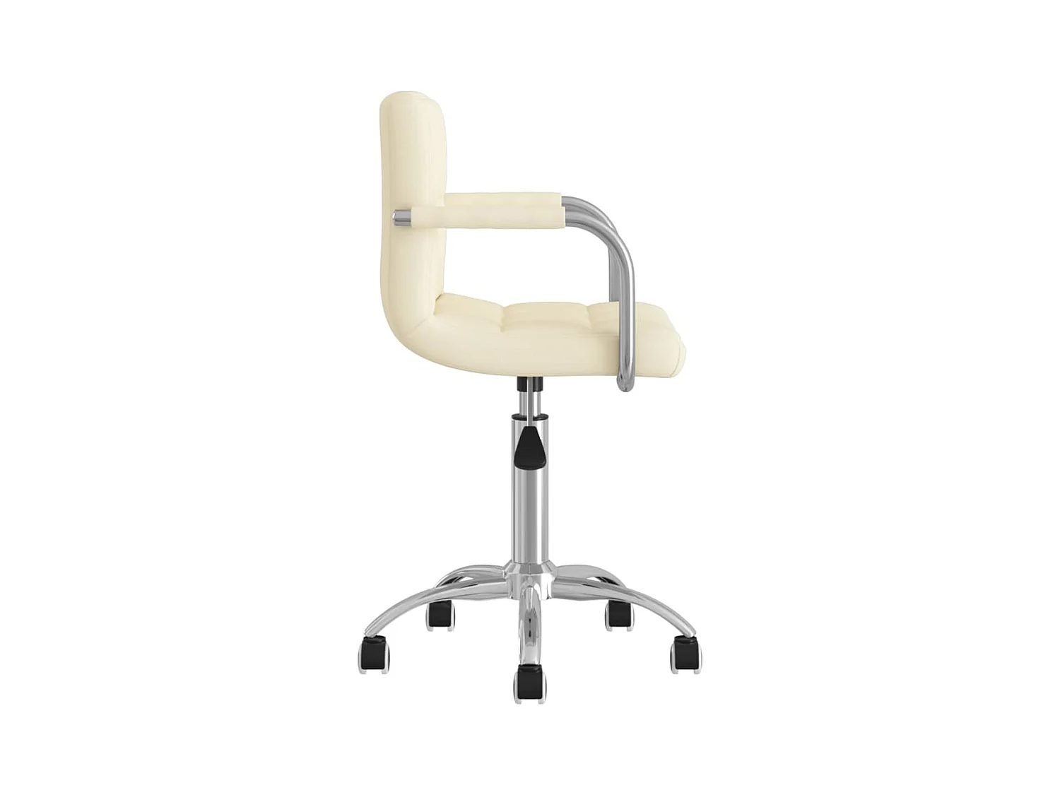 Chaise pivotante de bureau Crème Tissu