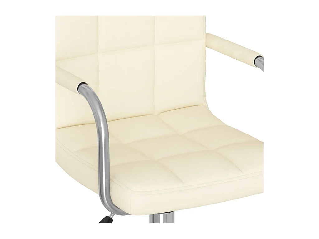 Chaise pivotante de bureau Crème Tissu