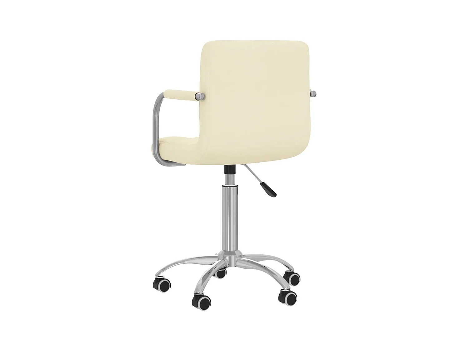 Chaise pivotante de bureau Crème Tissu