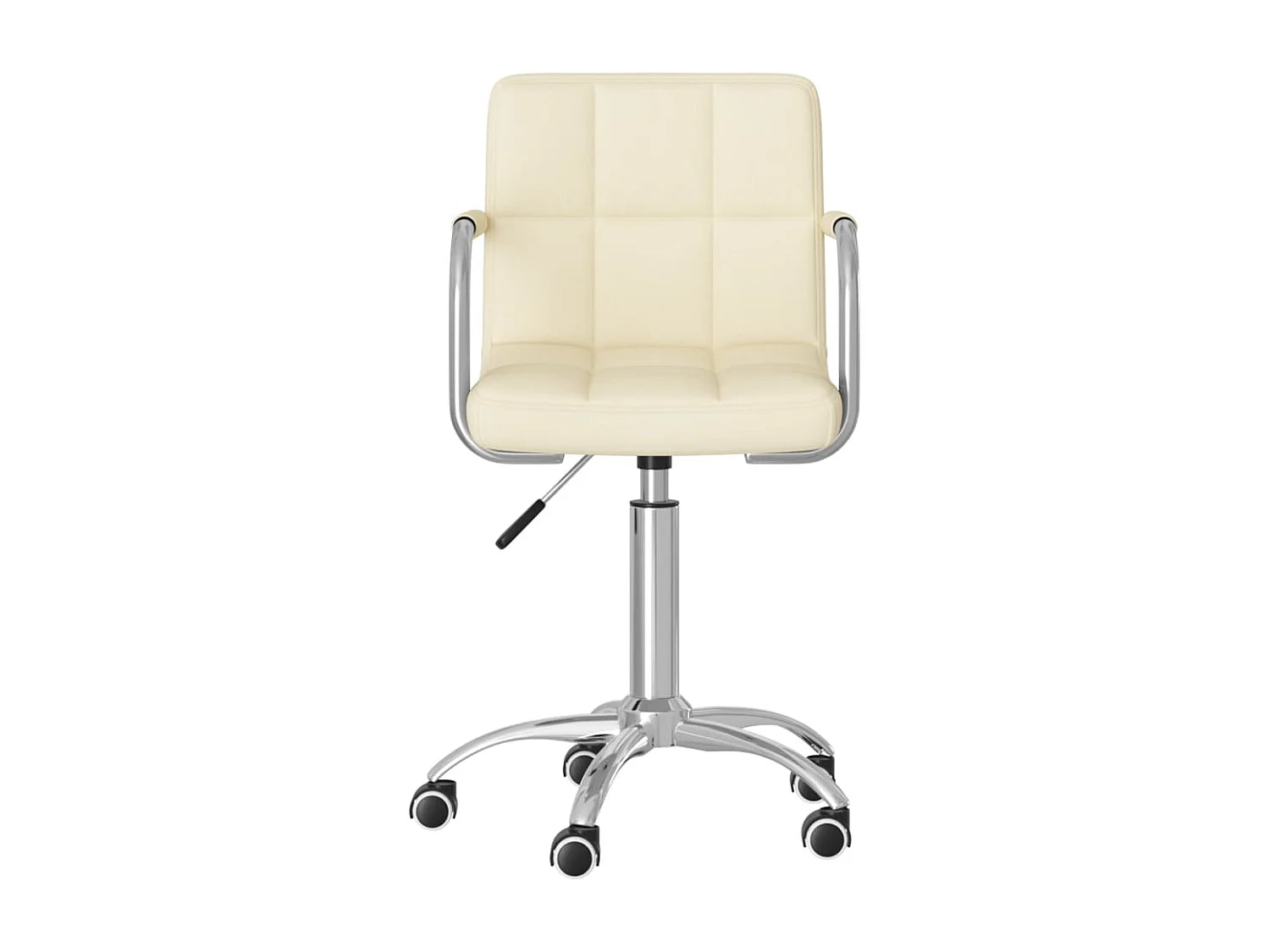 Chaise pivotante de bureau Crème Tissu