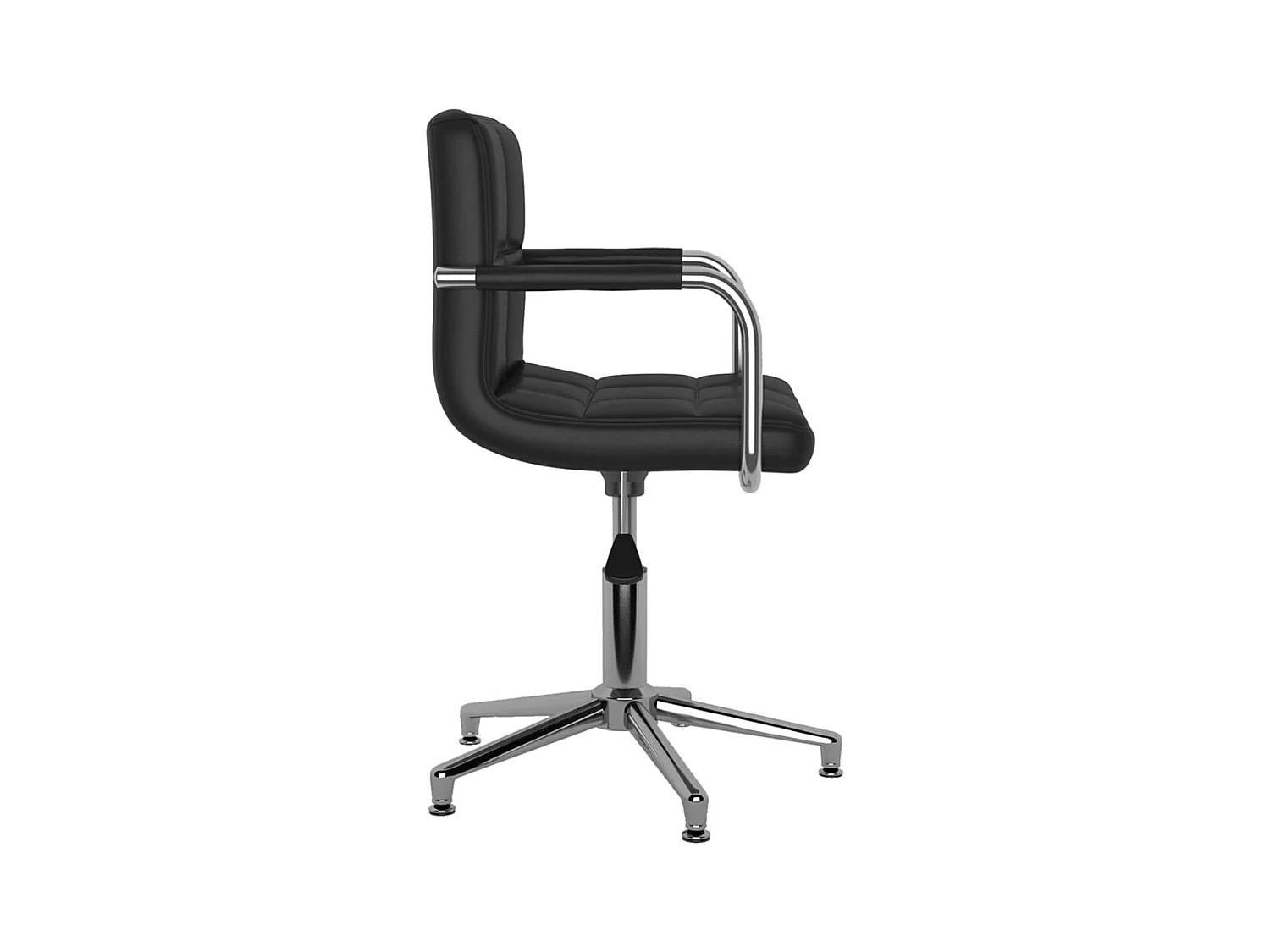 Chaise de bureau pivotante Noir Similicuir