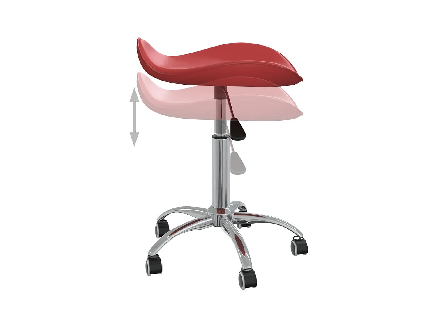 Chaise de bureau Rouge bordeaux Similicuir