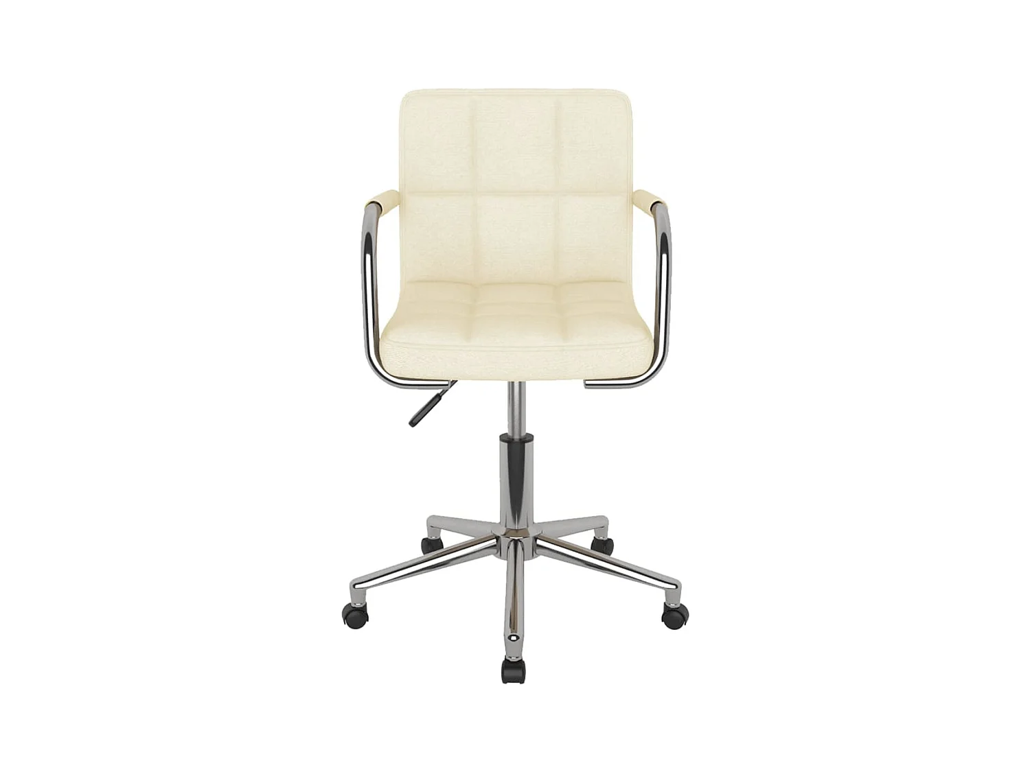 Chaise pivotante de bureau Crème Tissu