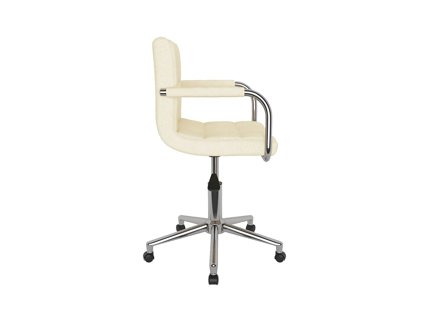 Chaise pivotante de bureau Crème Tissu