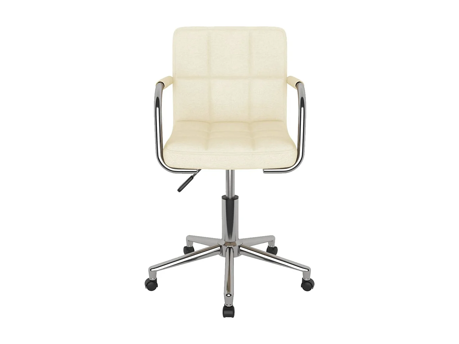 Chaise pivotante de bureau Crème Tissu