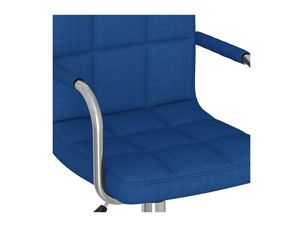 Chaise pivotante de bureau Bleu Tissu