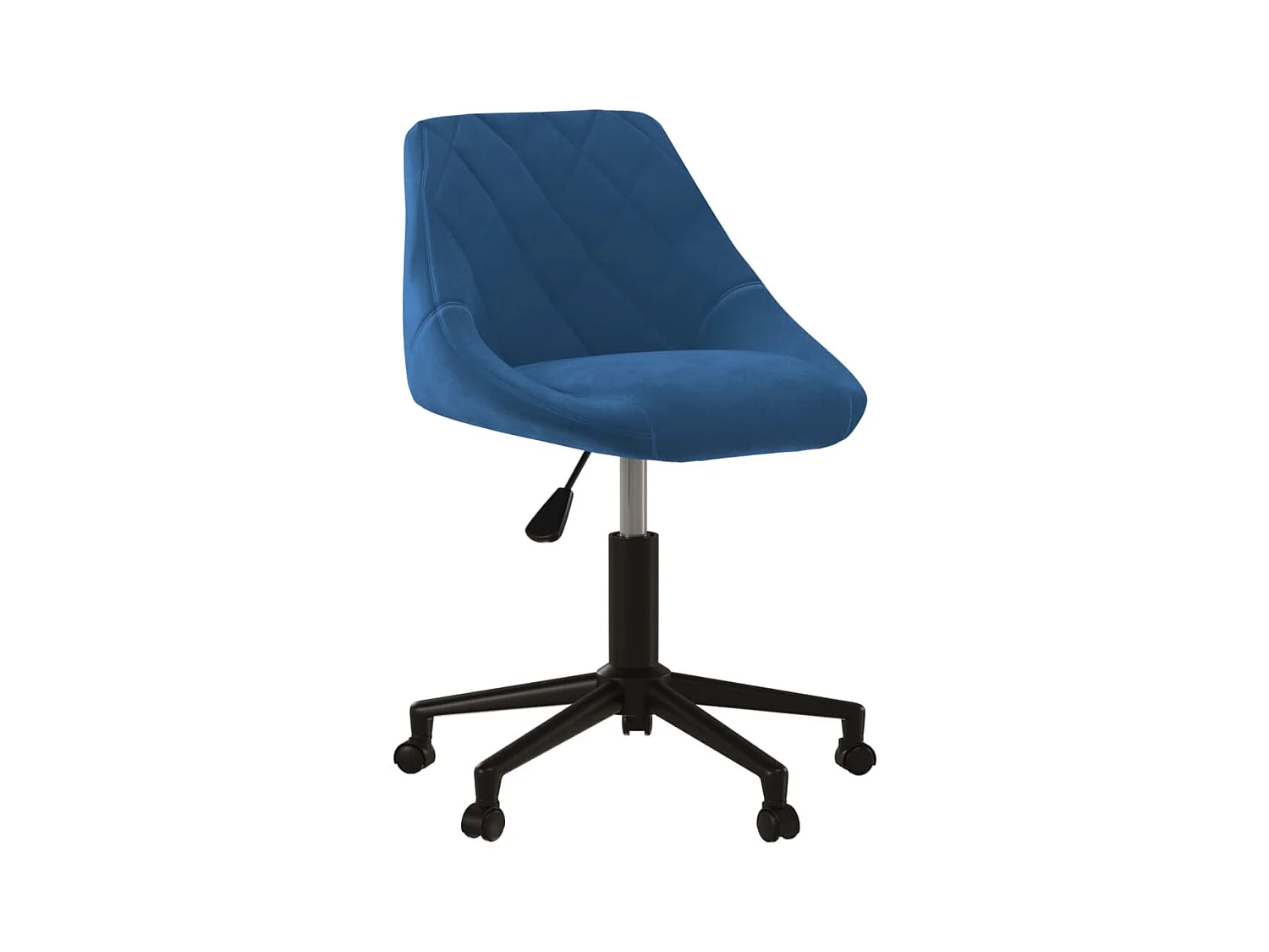 Chaise pivotante de bureau Bleu Velours