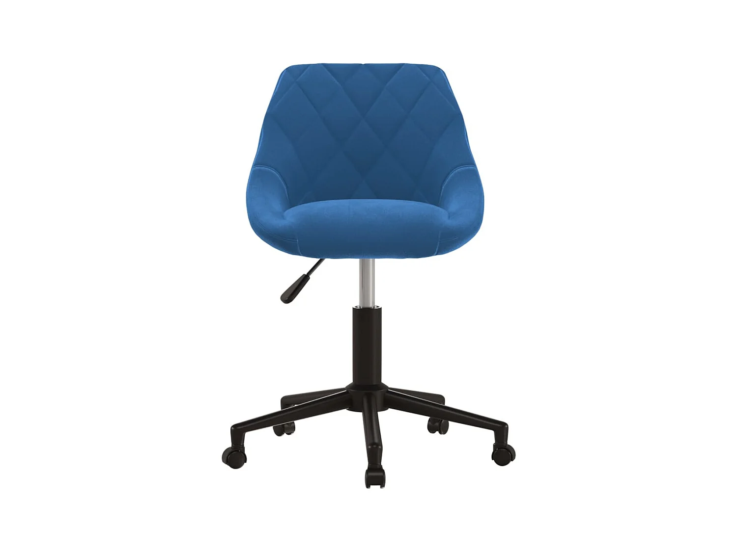 Chaise pivotante de bureau Bleu Velours