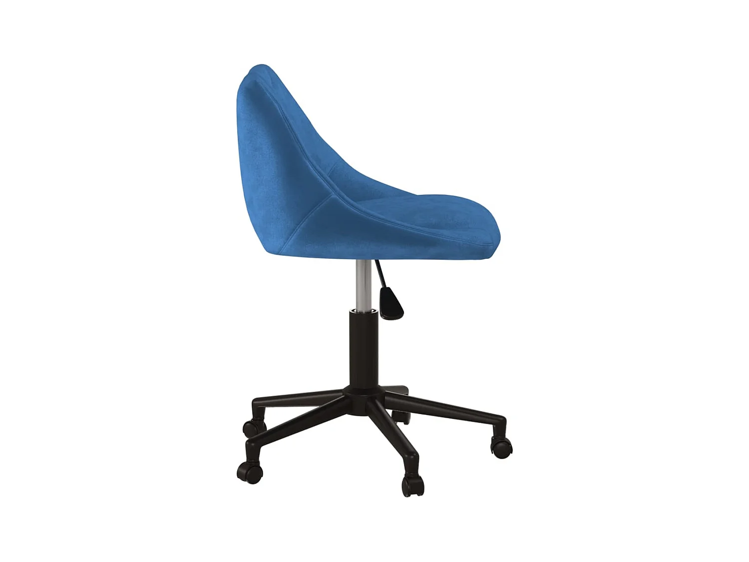 Chaise pivotante de bureau Bleu Velours
