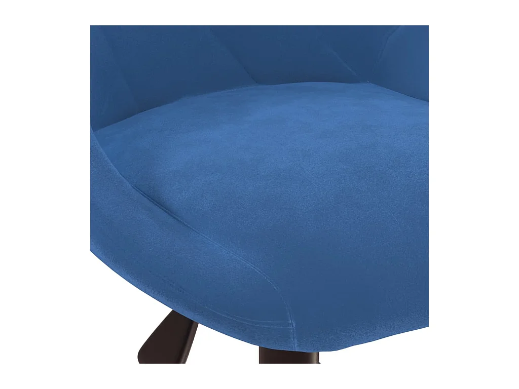 Chaise pivotante de bureau Bleu Velours
