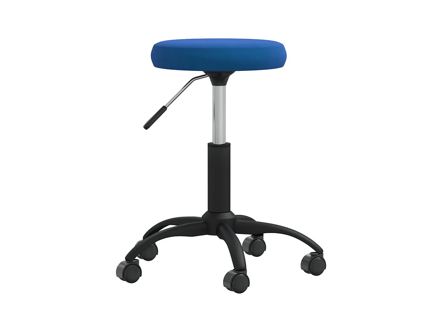 Silla de oficina giratoria de terciopelo azul