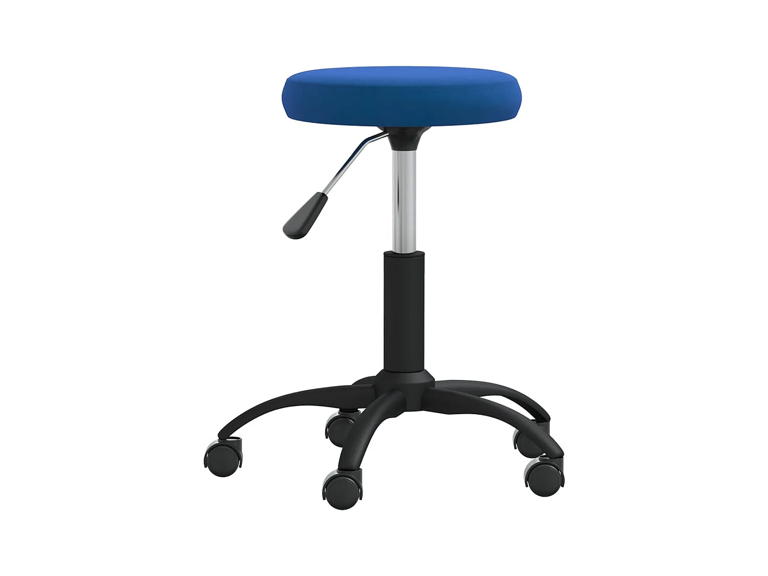 Silla de oficina giratoria de terciopelo azul
