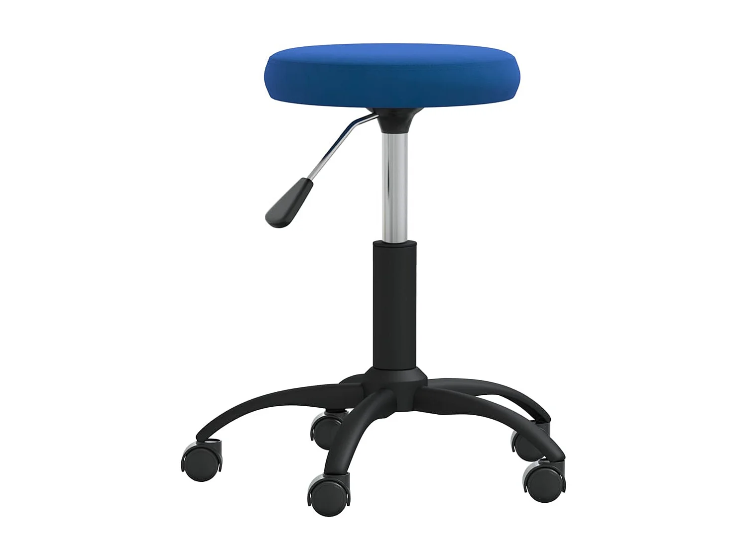 Kantoorstoel draaibaar fluweel blauw