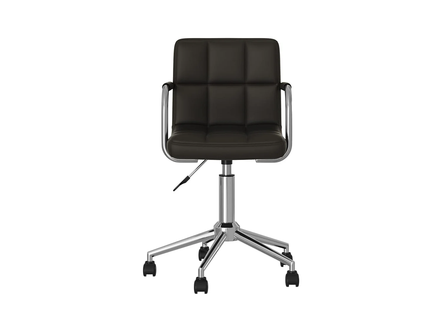 Chaise de bureau pivotante Noir Similicuir