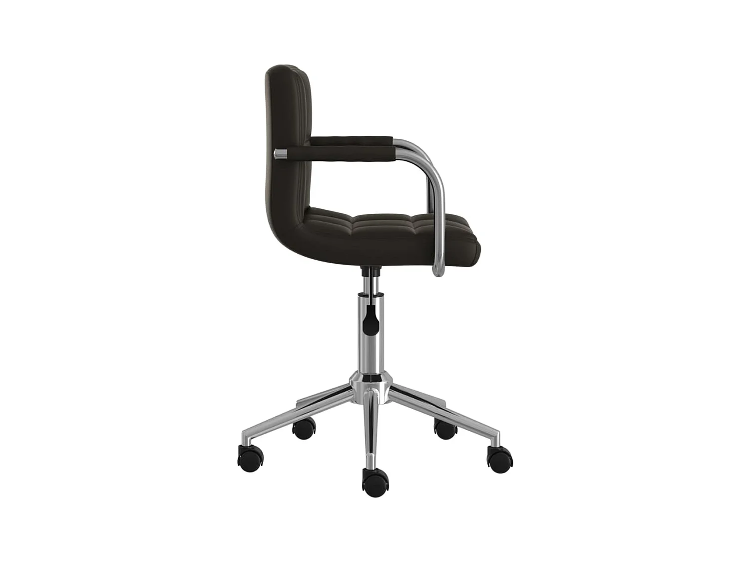 Chaise de bureau pivotante Noir Similicuir