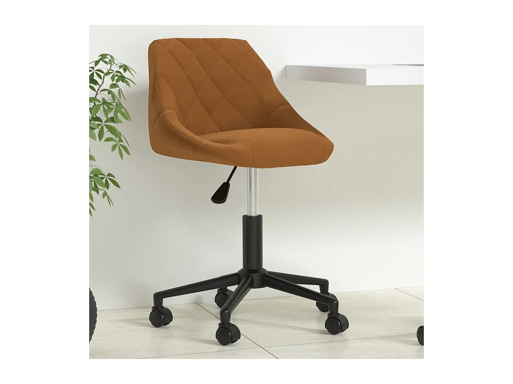 Chaise pivotante de bureau Marron Velours