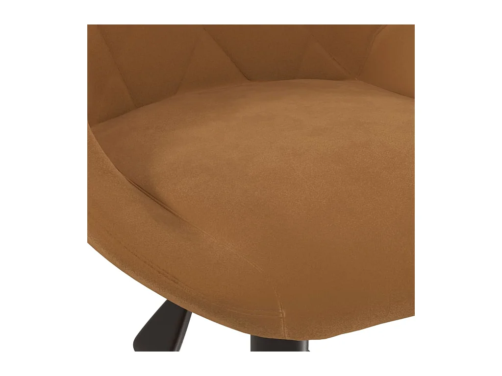 Chaise pivotante de bureau Marron Velours