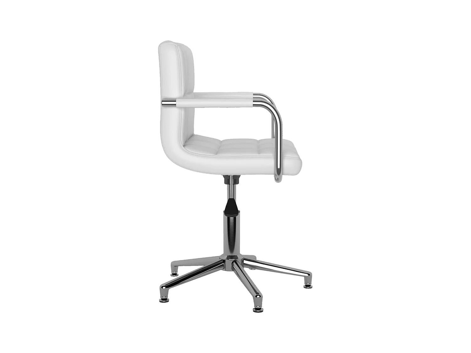 Chaise de bureau pivotante Blanc Similicuir