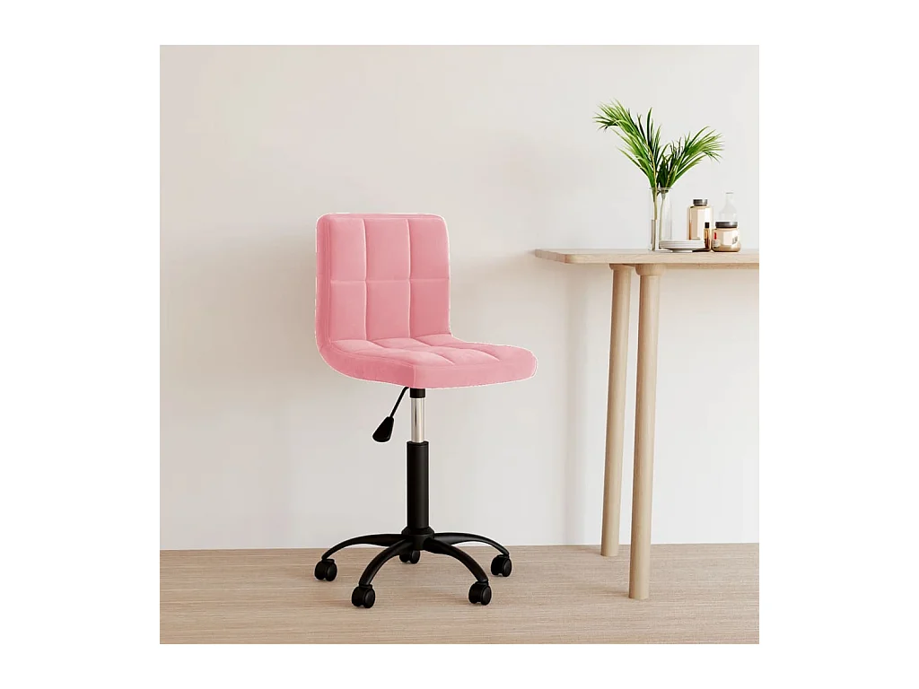 Chaise pivotante de bureau Rose Velours