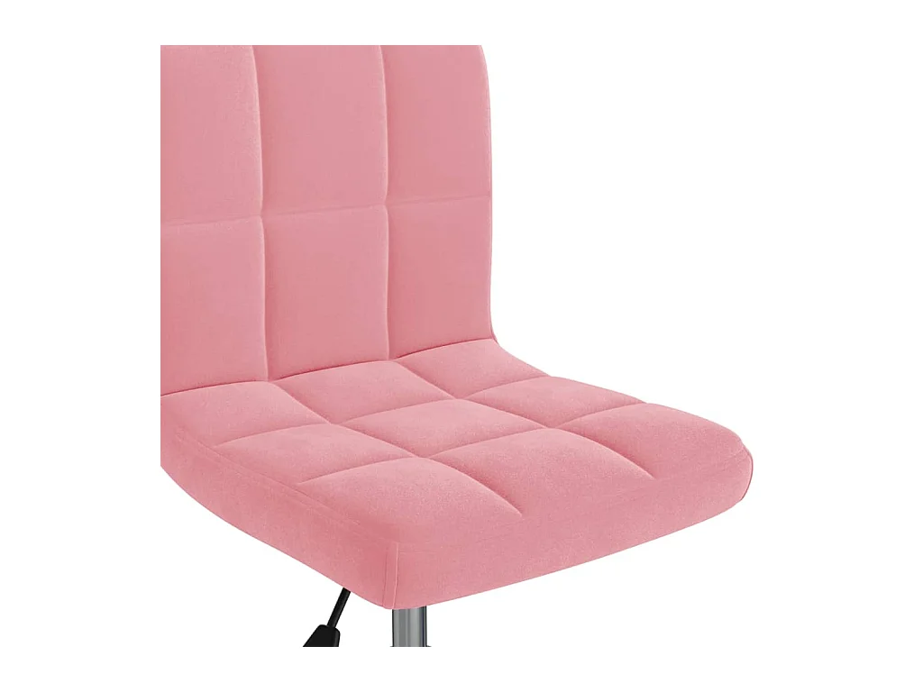 Chaise pivotante de bureau Rose Velours