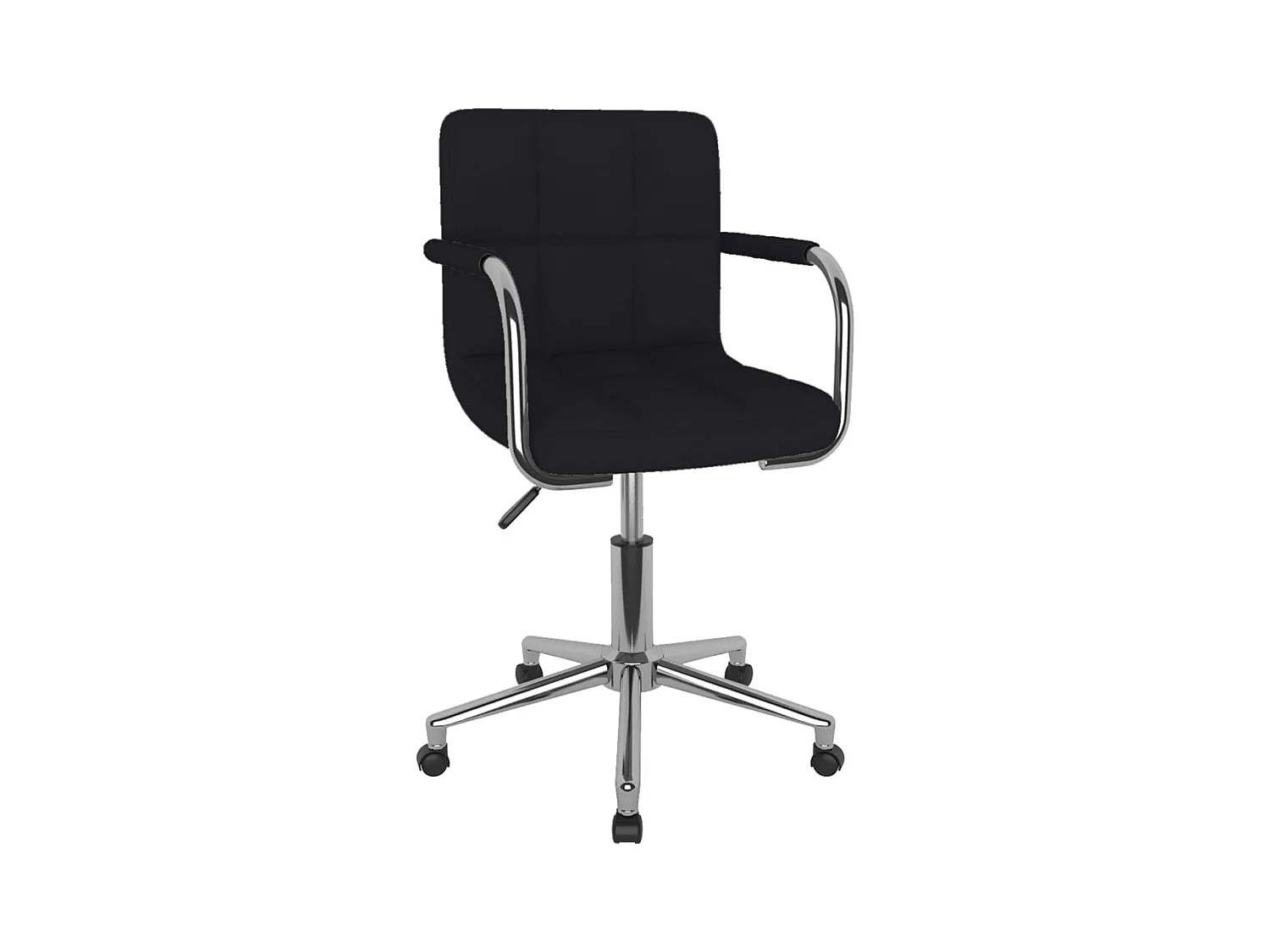 Chaise pivotante de bureau Noir Tissu