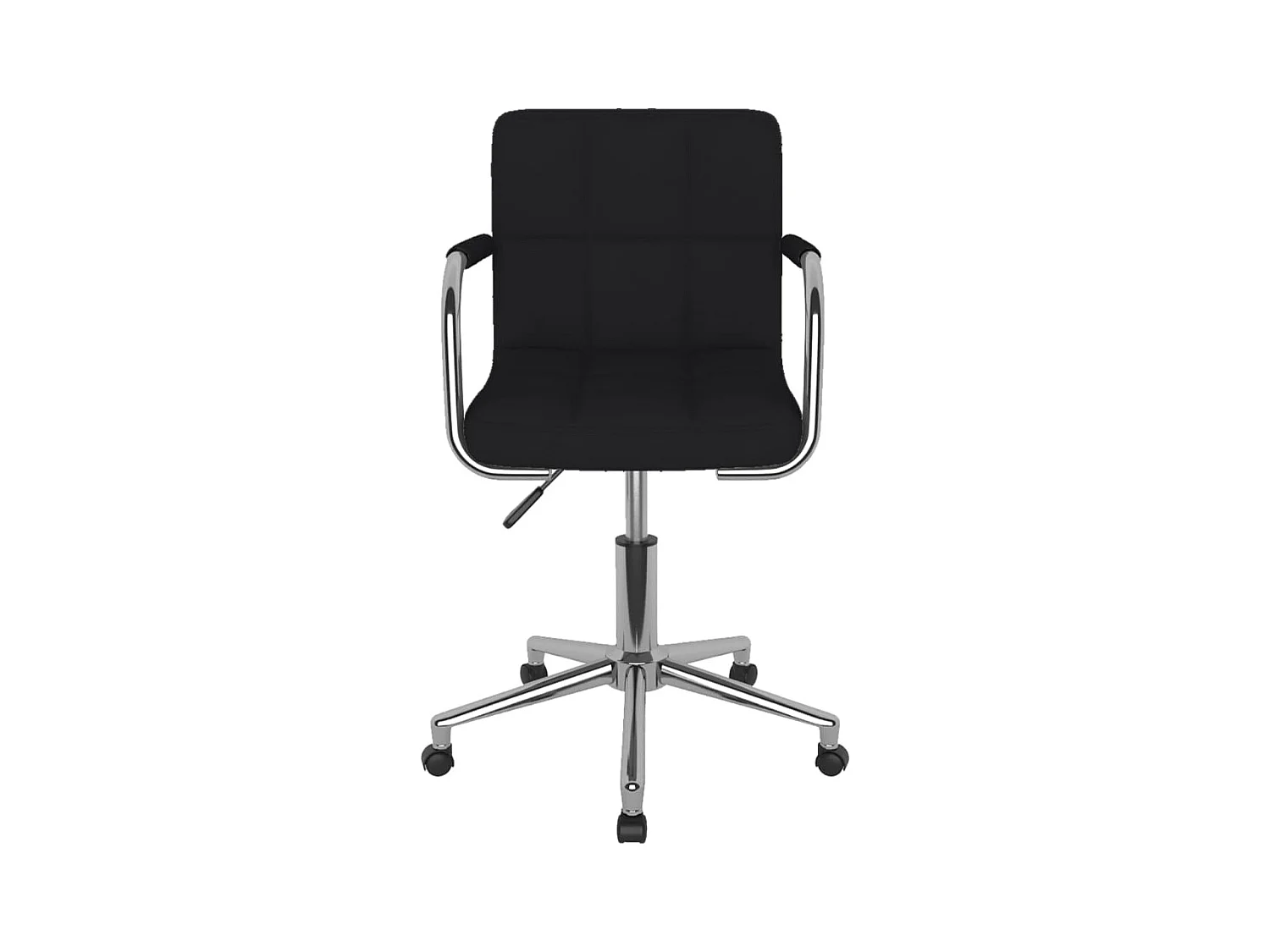 Chaise pivotante de bureau Noir Tissu