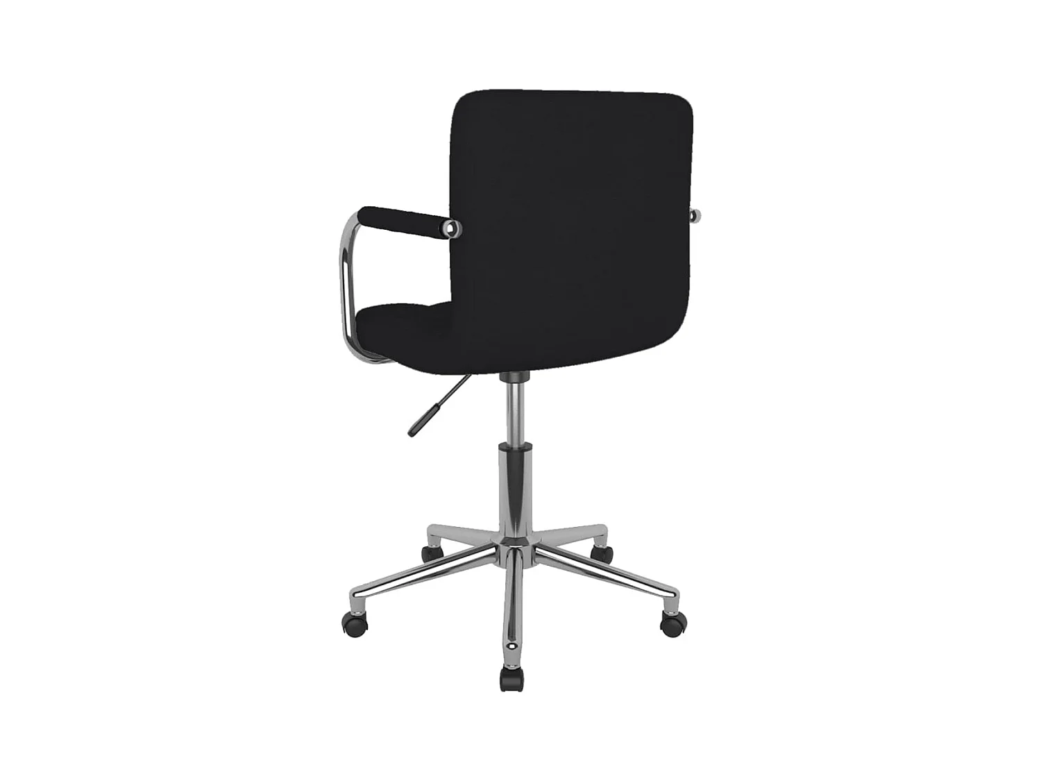 Chaise pivotante de bureau Noir Tissu