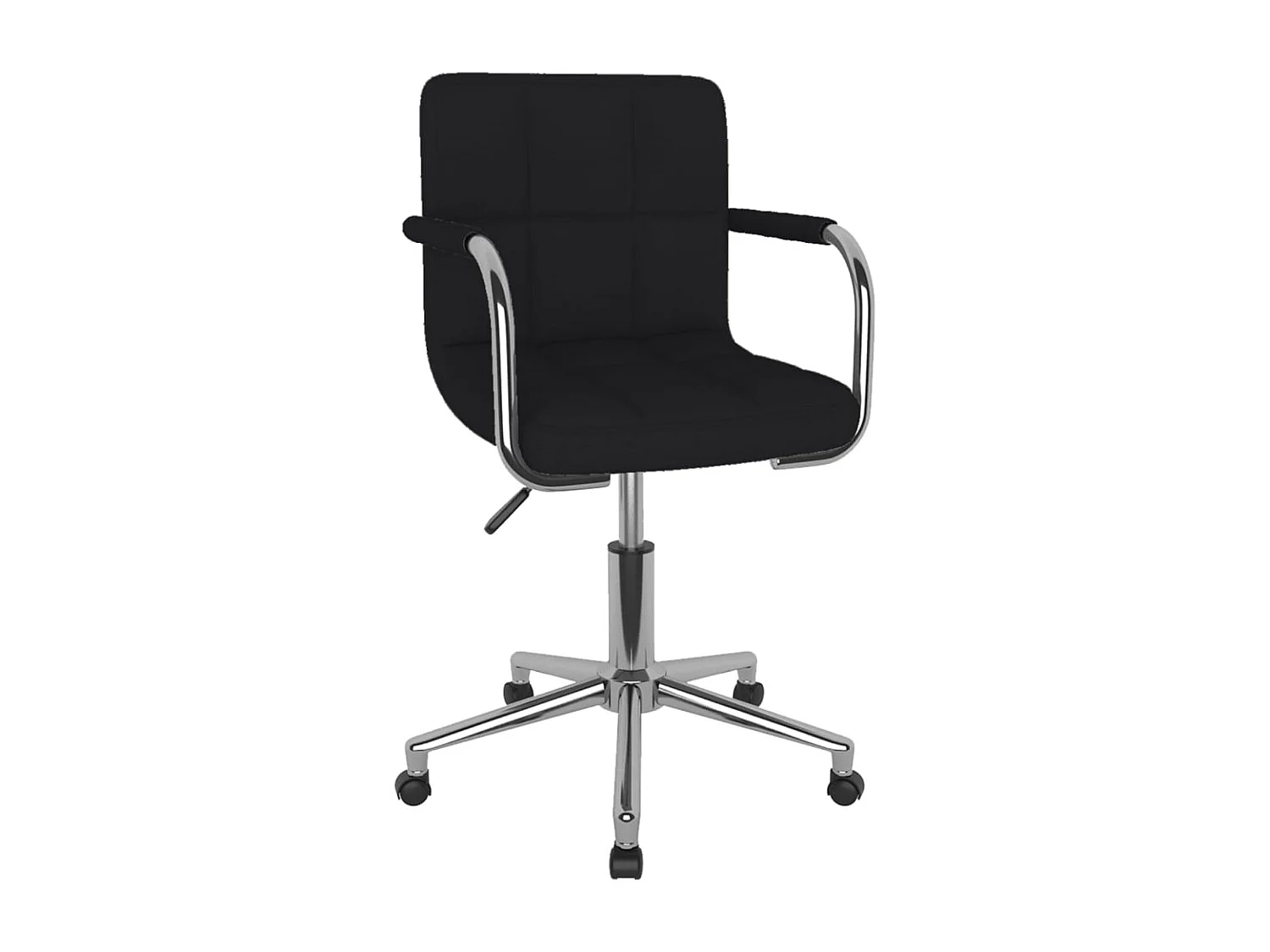 Chaise pivotante de bureau Noir Tissu