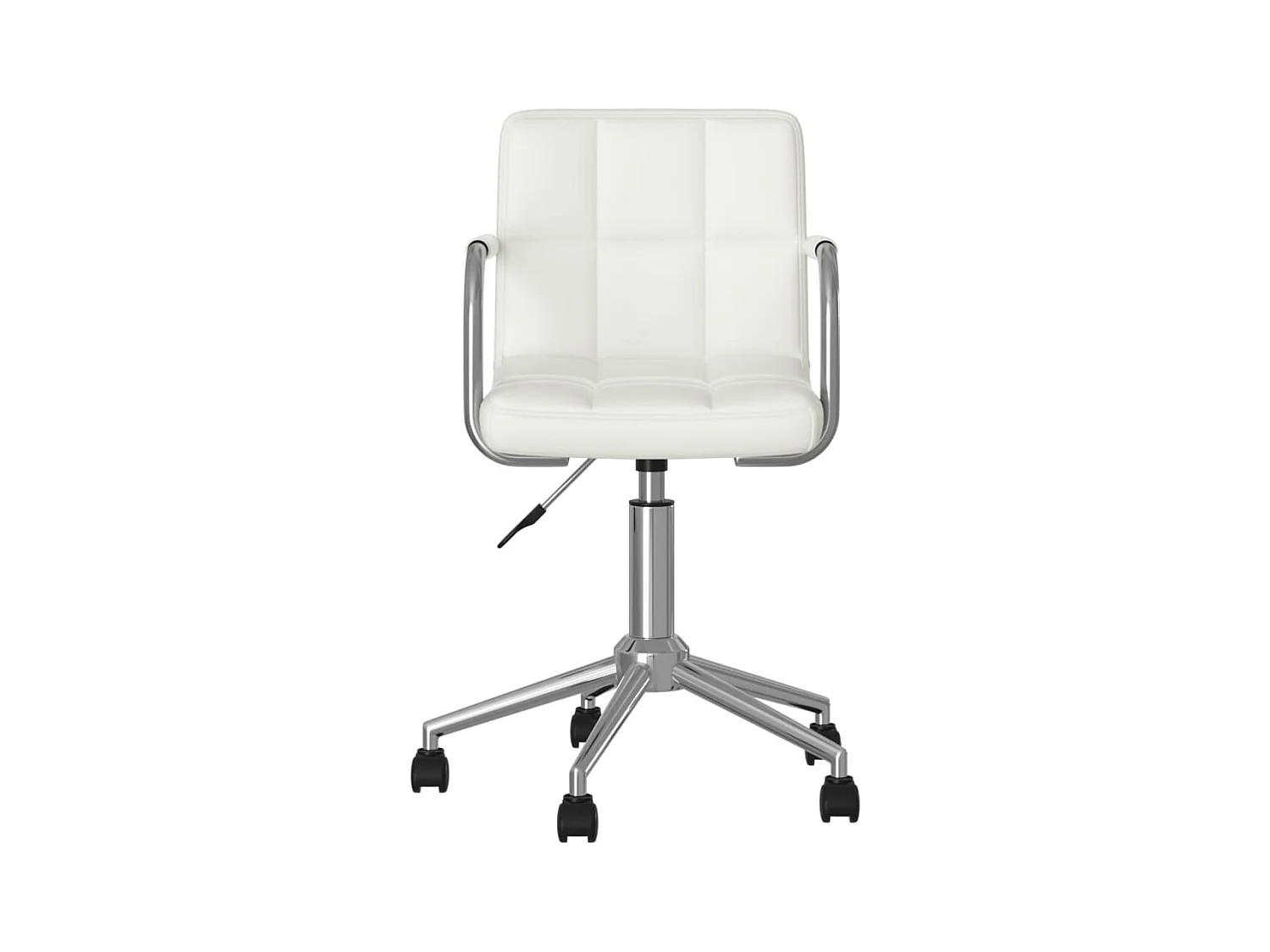 Chaise de bureau pivotante Blanc Similicuir