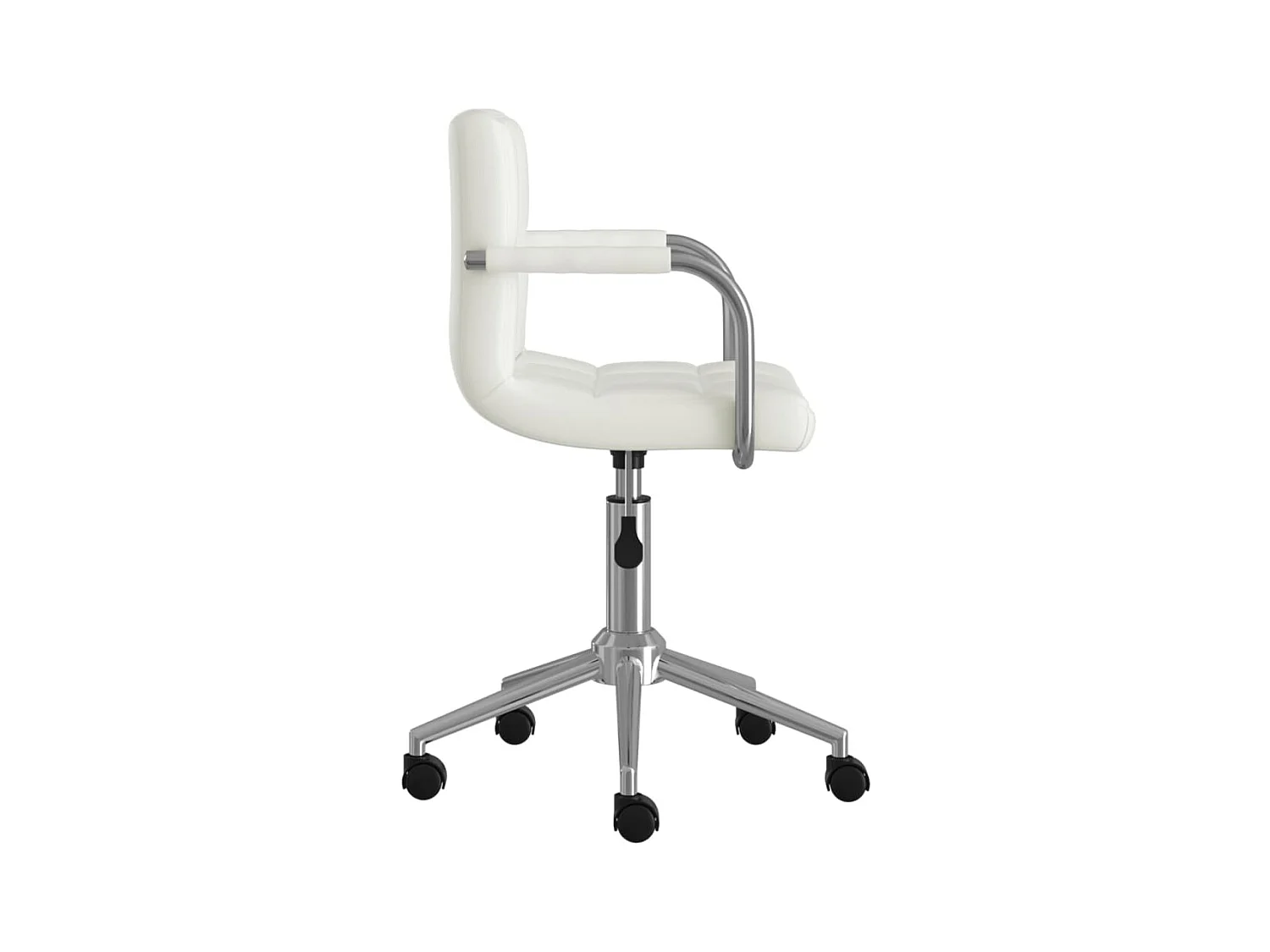 Chaise de bureau pivotante Blanc Similicuir