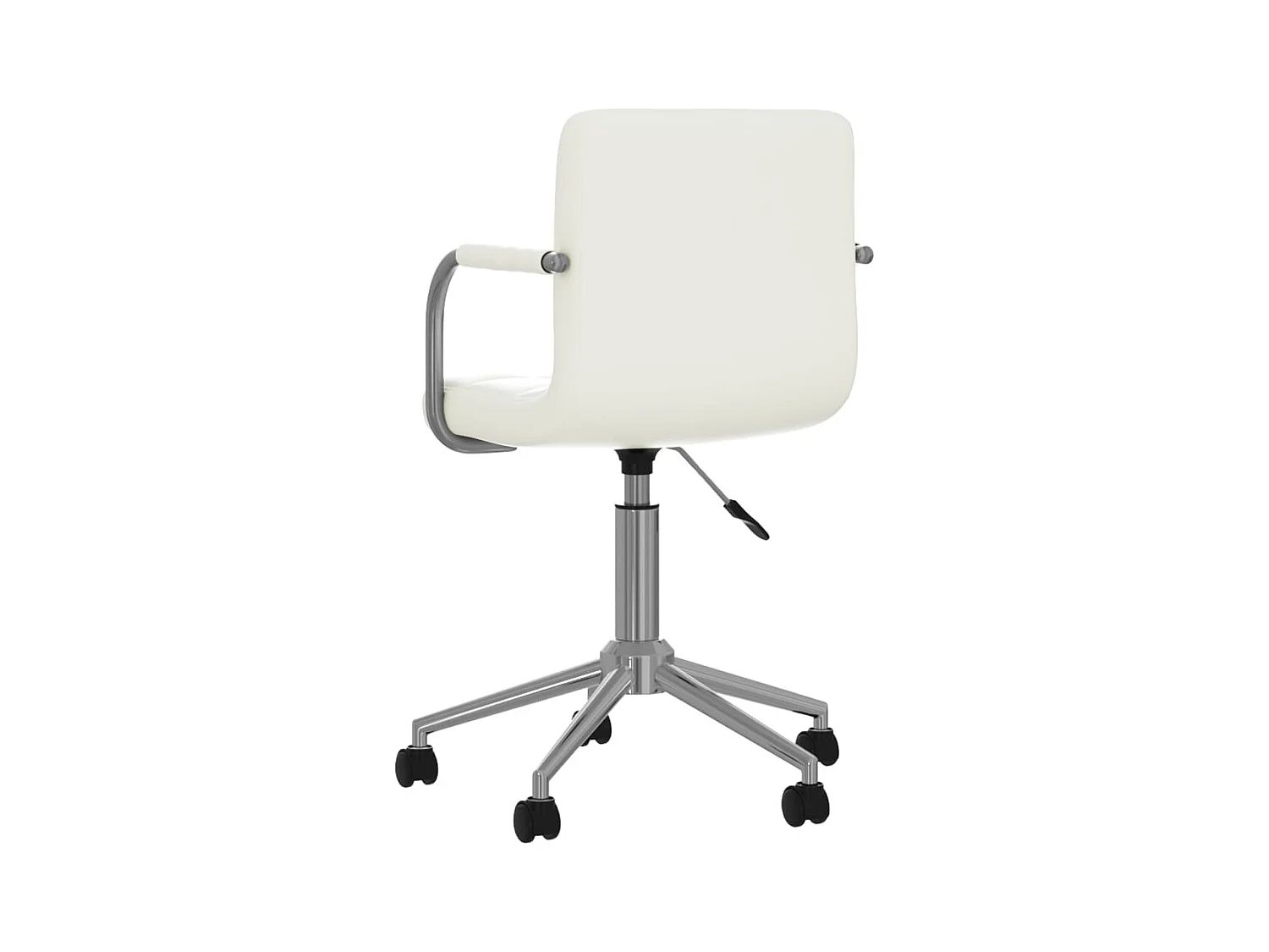 Chaise de bureau pivotante Blanc Similicuir